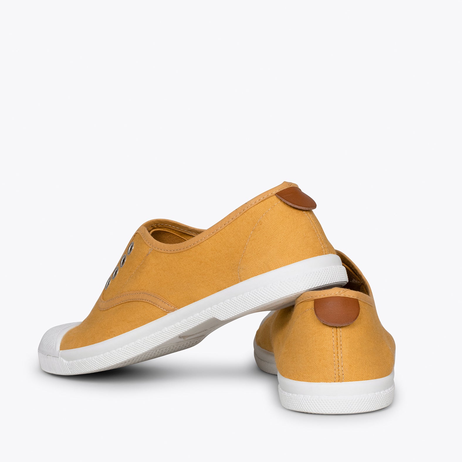 WAY - Zapatillas sin cordones de lona MOSTAZA