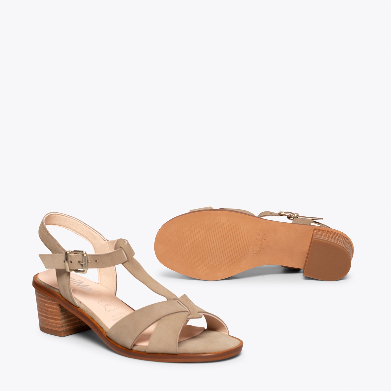 DALIA – TAUPE low heel sandal