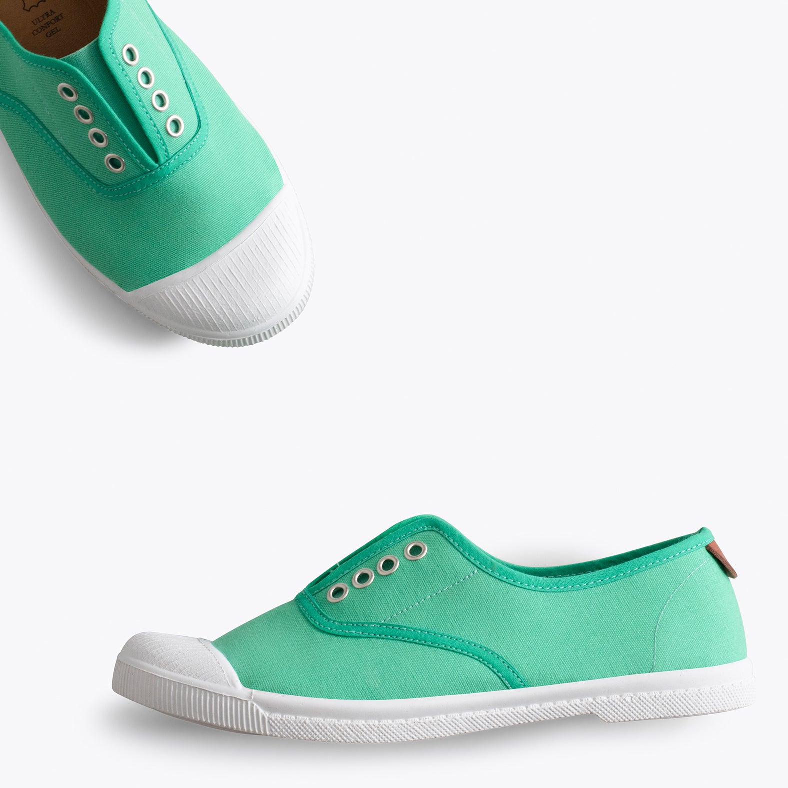 WAY - Zapatillas sin cordones de lona VERDE