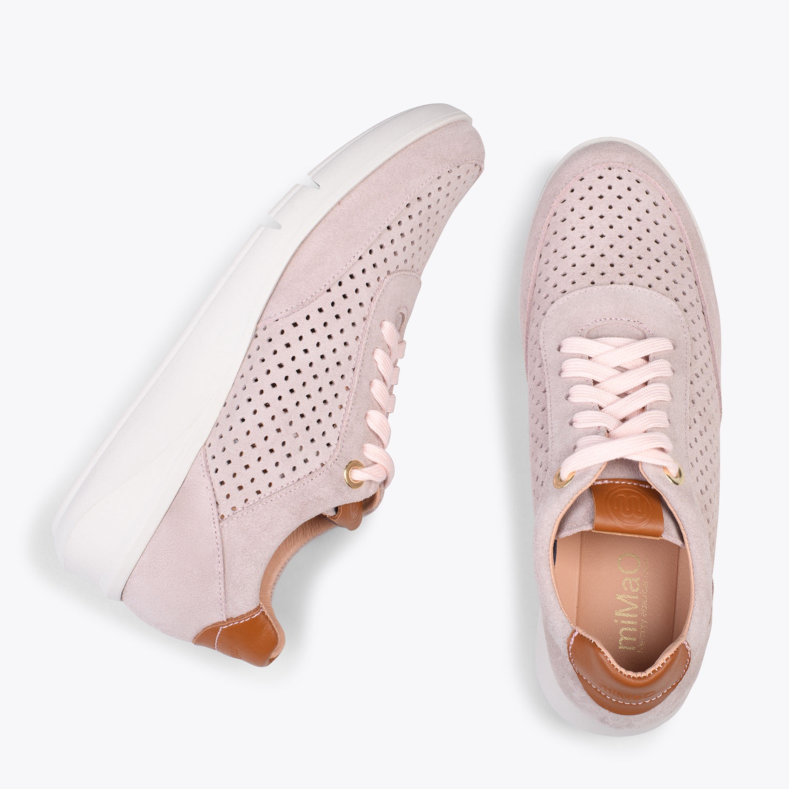 SPORT BLUCHER – NUDE sneakers with wedge