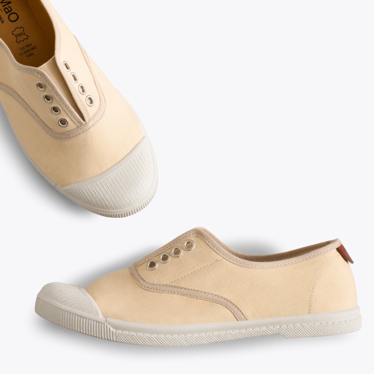 WAY - Zapatillas sin cordones de lona BEIGE