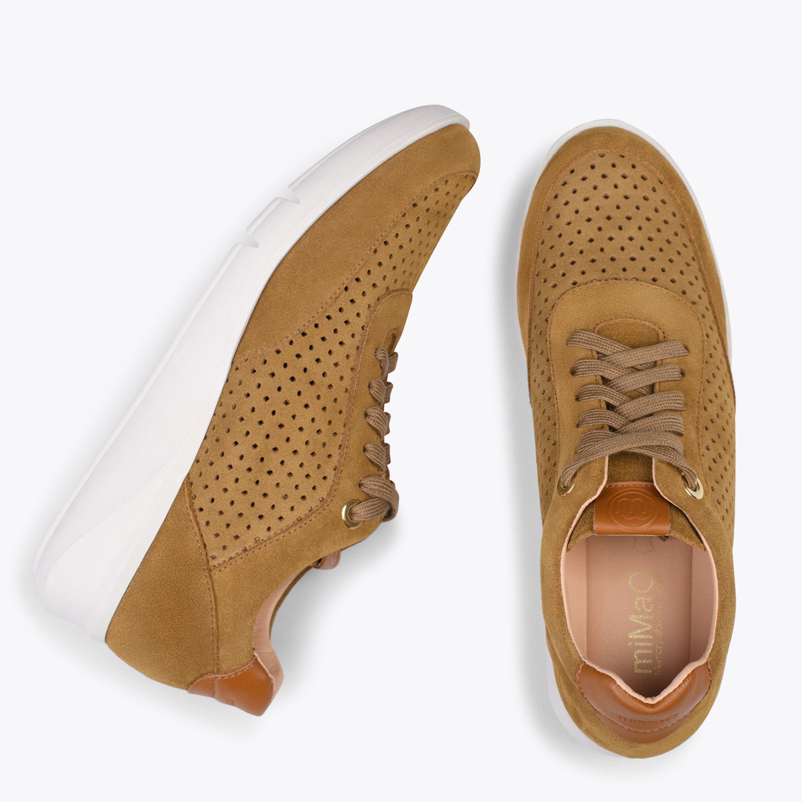 SPORT BLUCHER – CAMEL sneakers with wedge