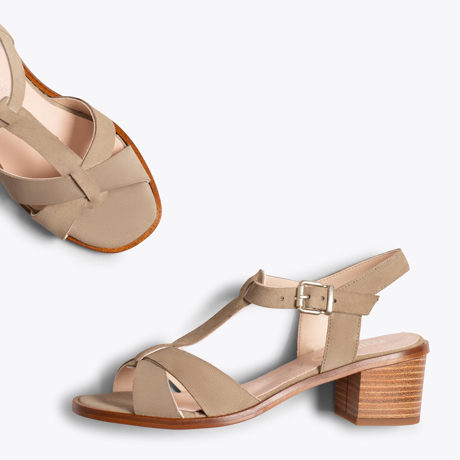 DALIA – TAUPE low heel sandal