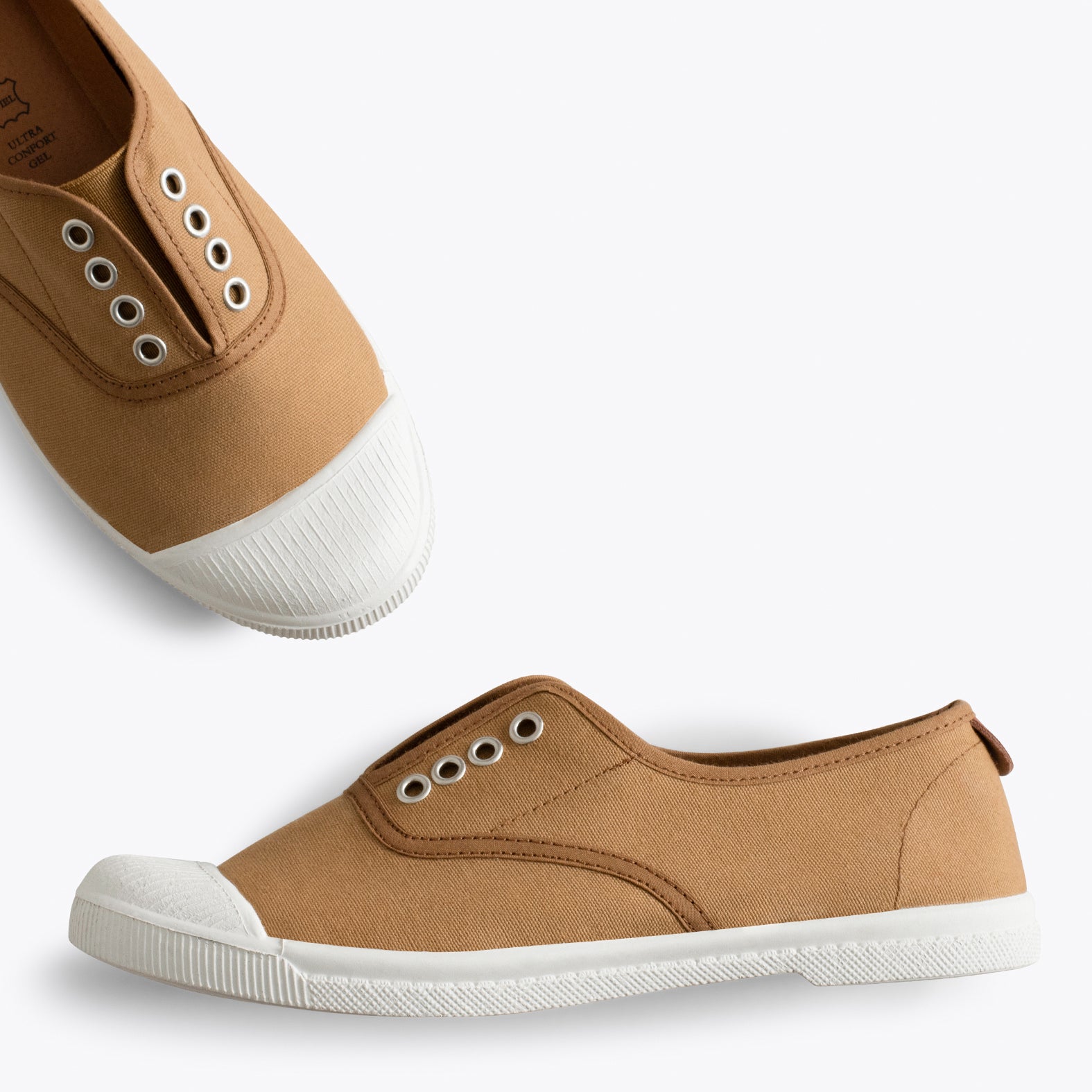 WAY - Zapatillas sin cordones de lona MARRÓN