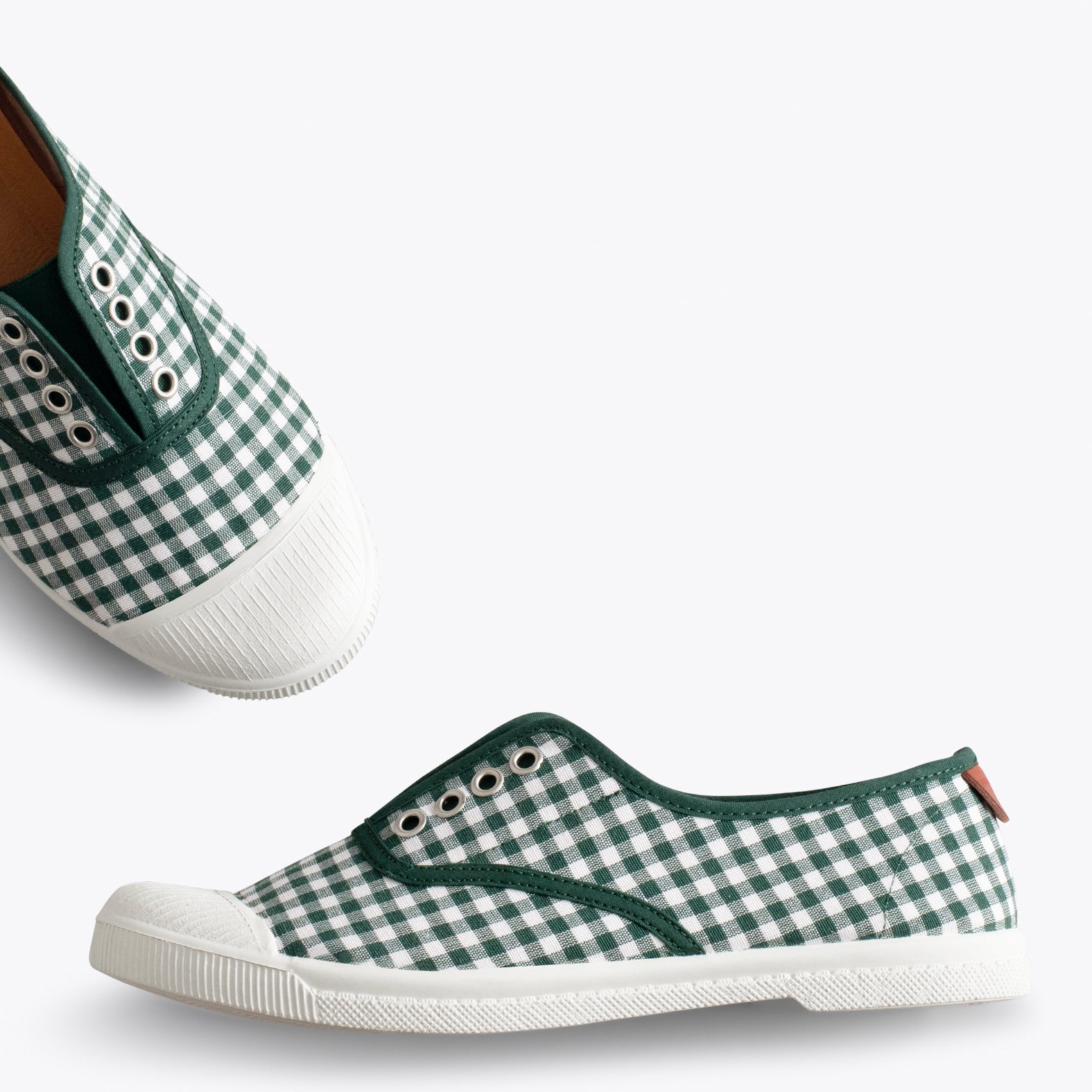 WAY - Zapatillas sin cordones de lona vichy VERDE