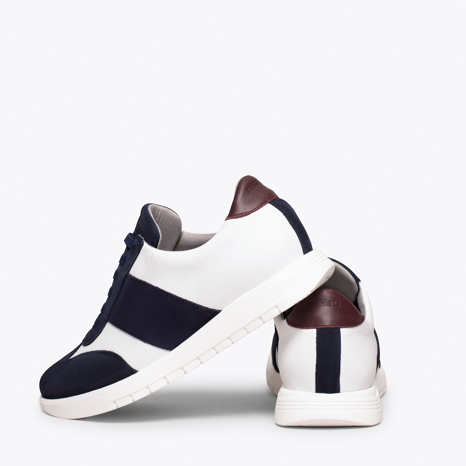 SPORT Deportivo casual MARINO Y BLANCO de piel combinada