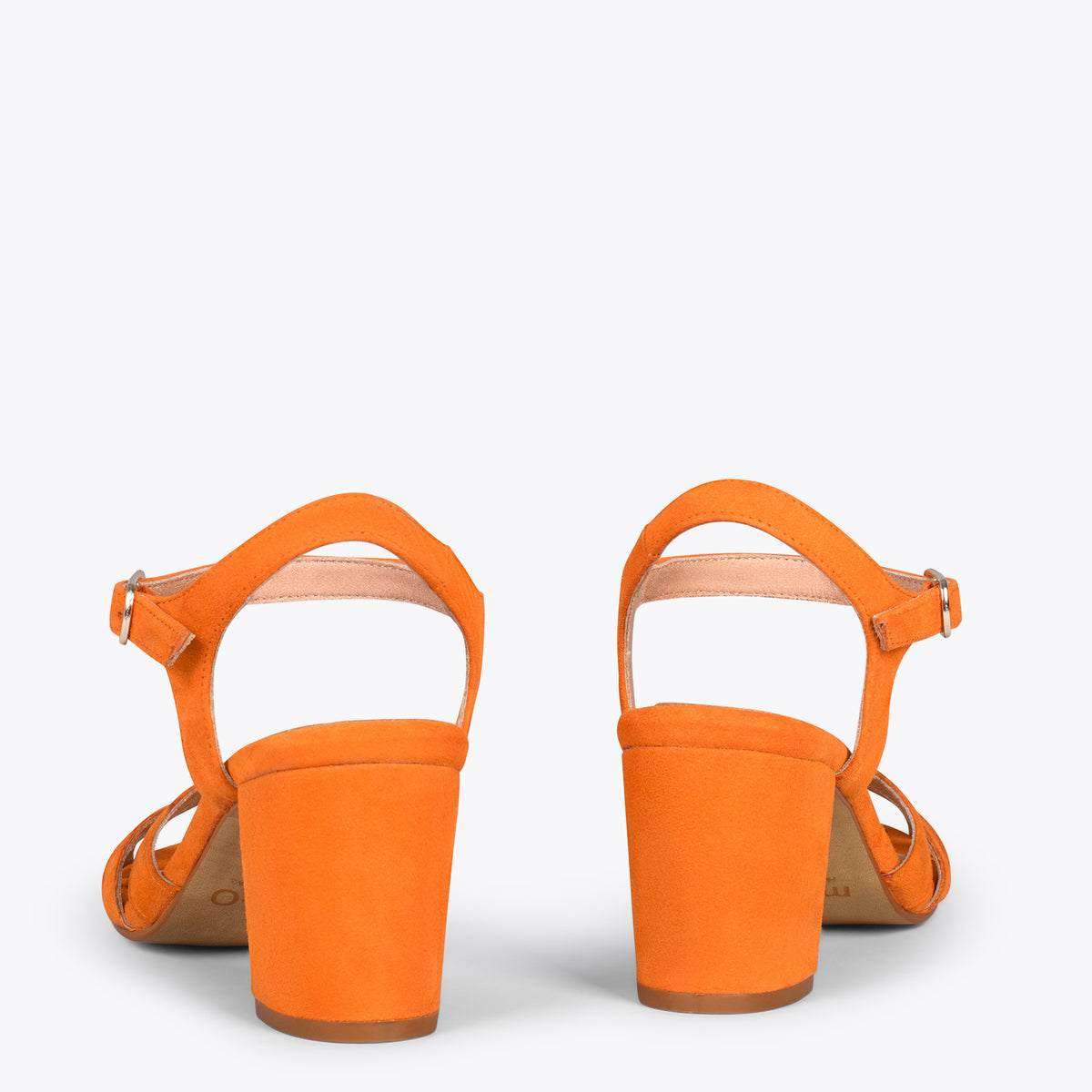 MUSA – Sandales à talon large ORANGE