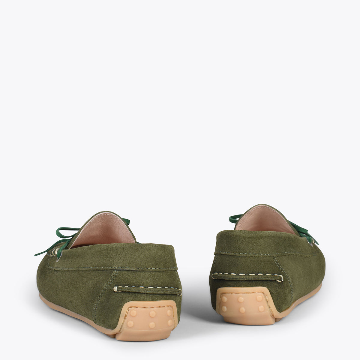 LAZO – Mocasines planos de mujer con plantilla extraíble VERDE