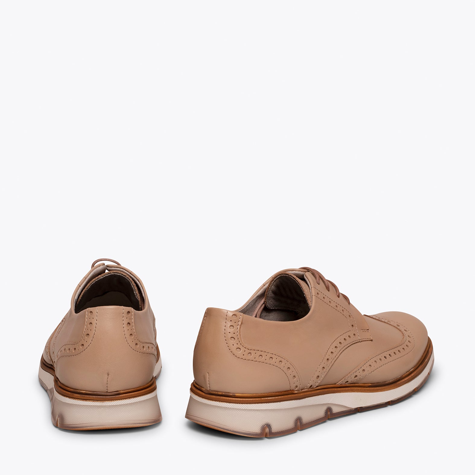 OXFORD - Chaussures à lacets pour homme avec coupe anglaise TAUPE