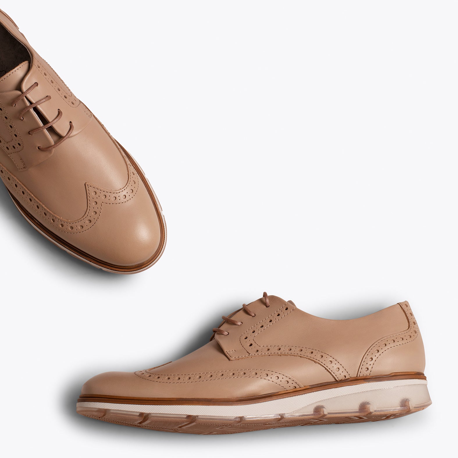 OXFORD - Chaussures à lacets pour homme avec coupe anglaise TAUPE