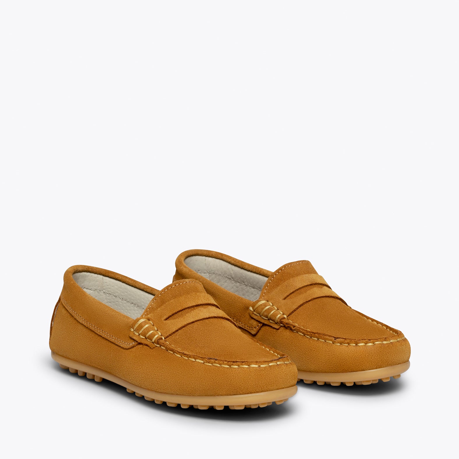 MOCCASÍN - Mocassins CAMEL pour enfants en cuir