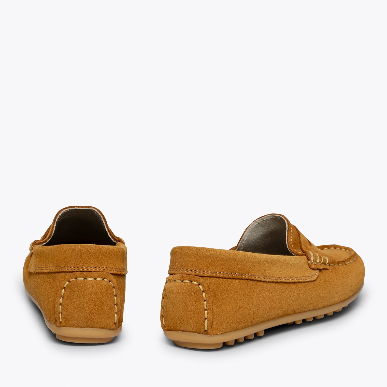 MOCCASÍN - Mocassins CAMEL pour enfants en cuir