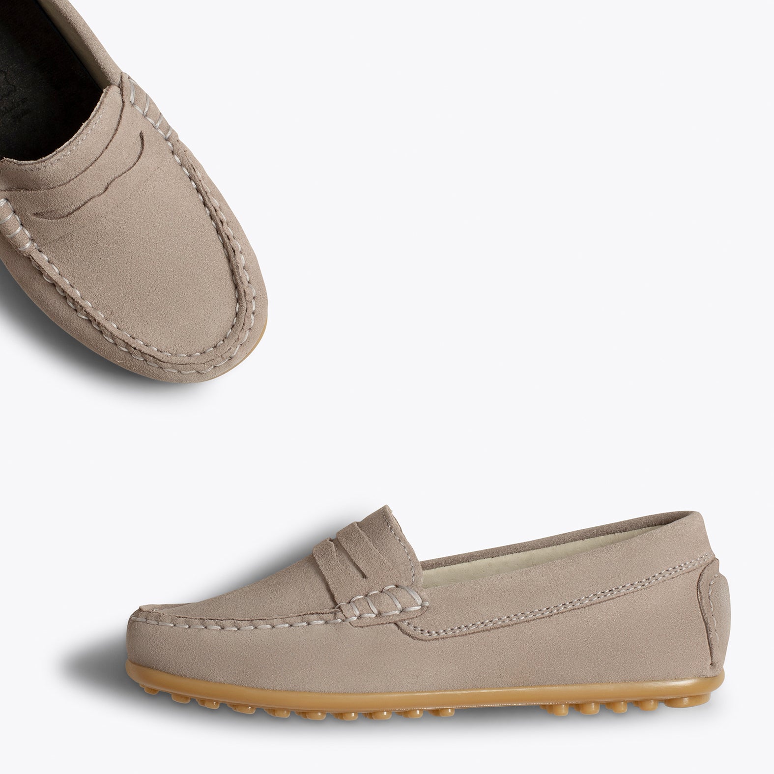 MOCASSIN – GREY suede moccasin for kids