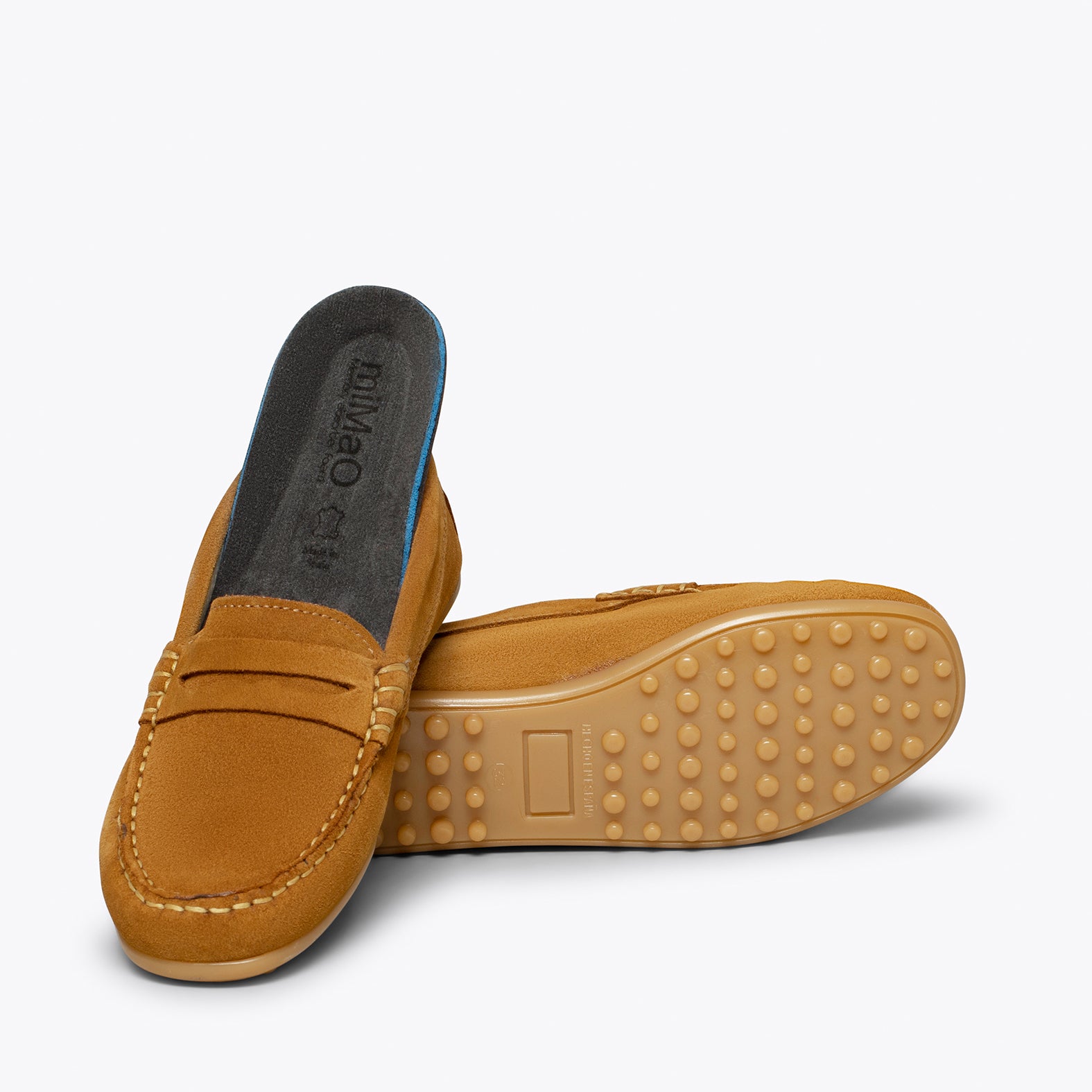 MOCCASÍN - Mocassins CAMEL pour enfants en cuir