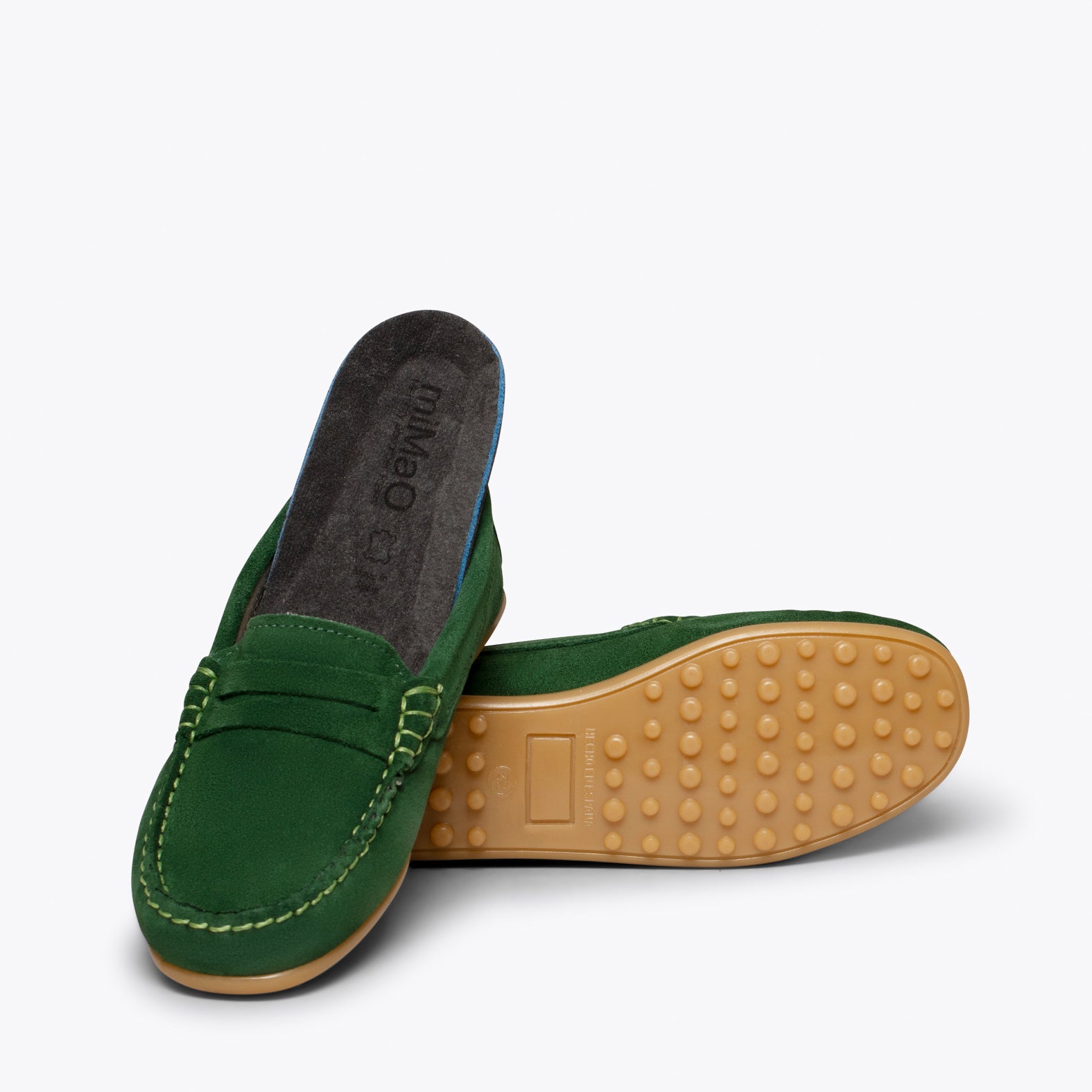 MOCASSIN – GREEN suede moccasin for kids