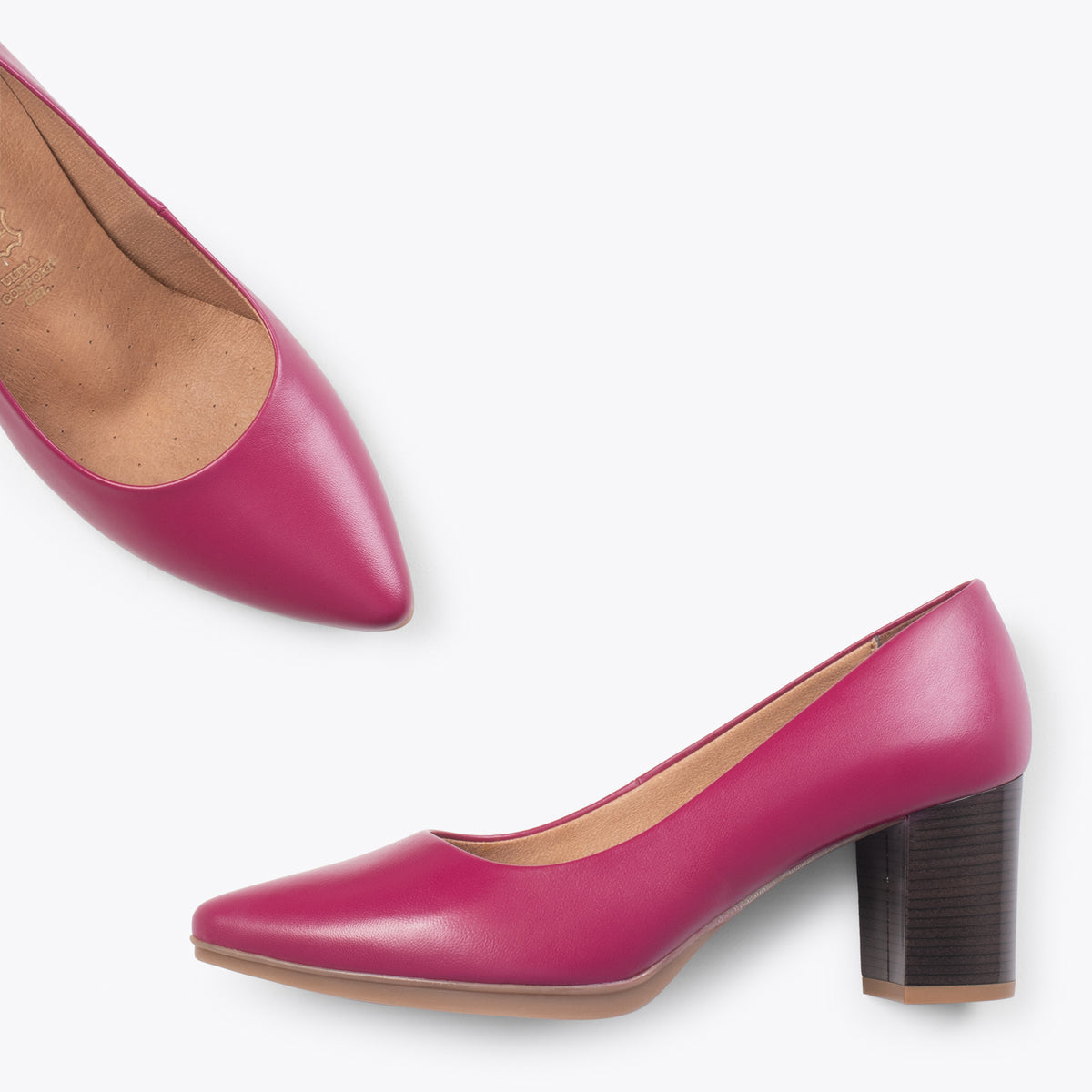 URBAN S SALON – Zapatos de tacón medio de napa BURDEOS