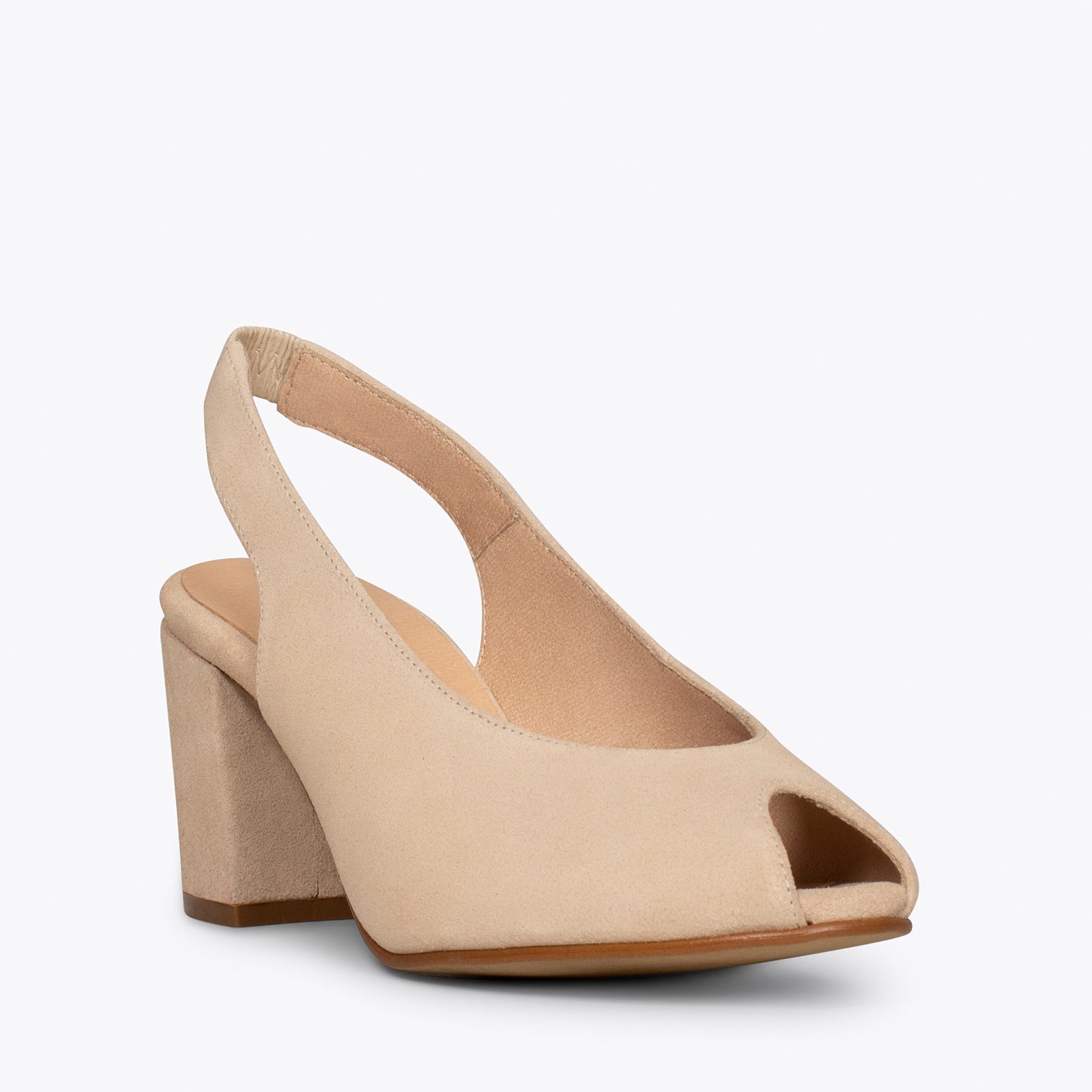 WOMAN – BEIGE peep-toe high heel