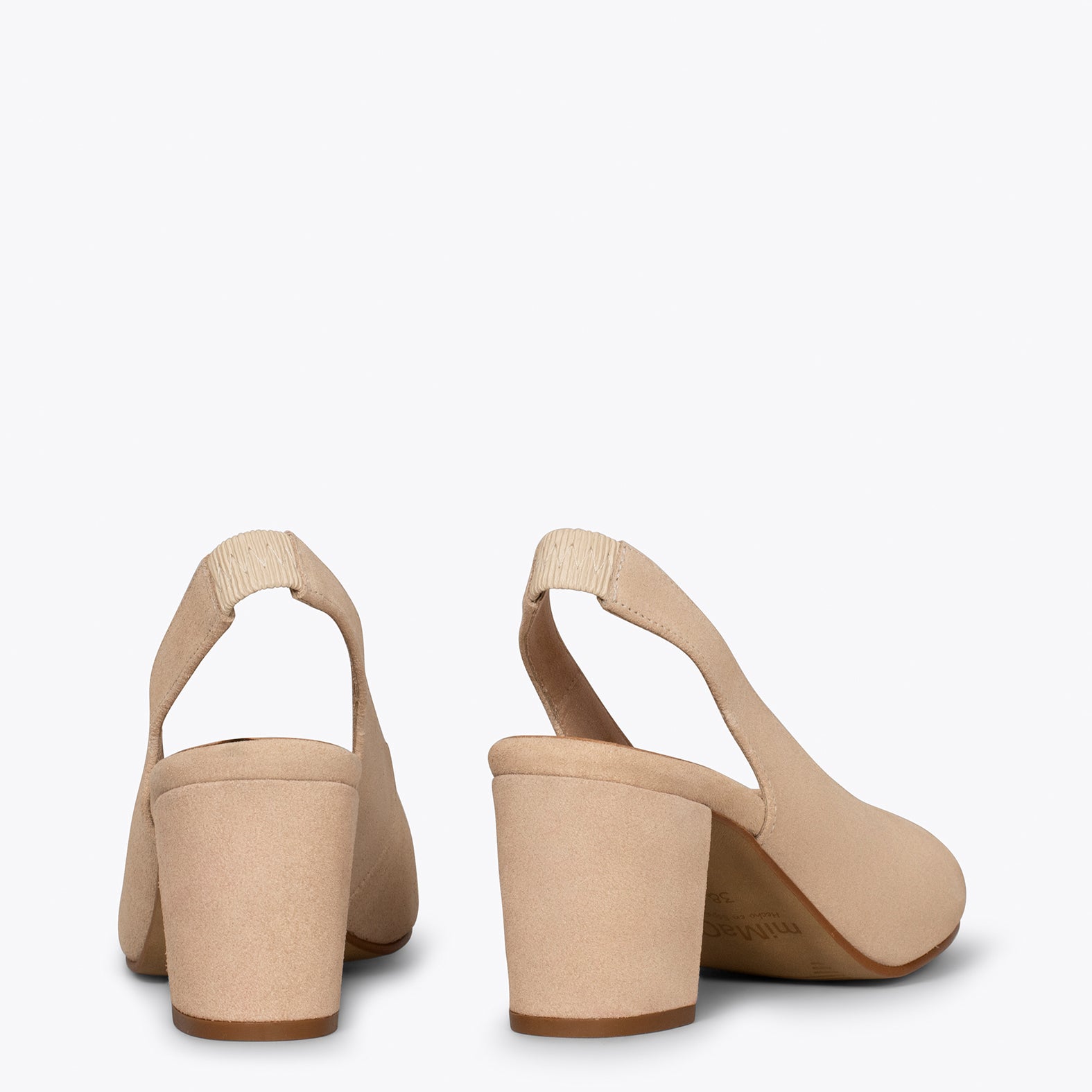 WOMAN – BEIGE peep-toe high heel