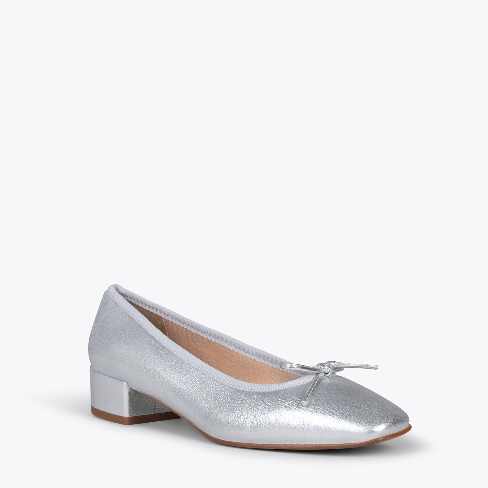 OPERA – SILVER ballerina with heel