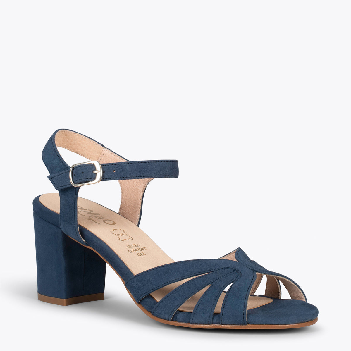 MUSE – NAVY block heel sandals