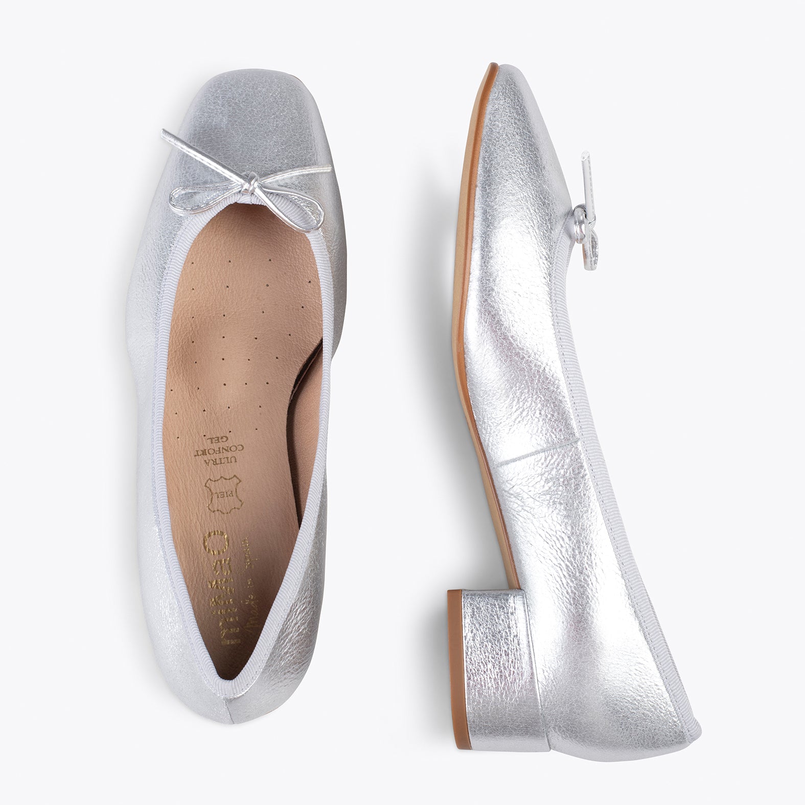 OPERA – SILVER ballerina with heel