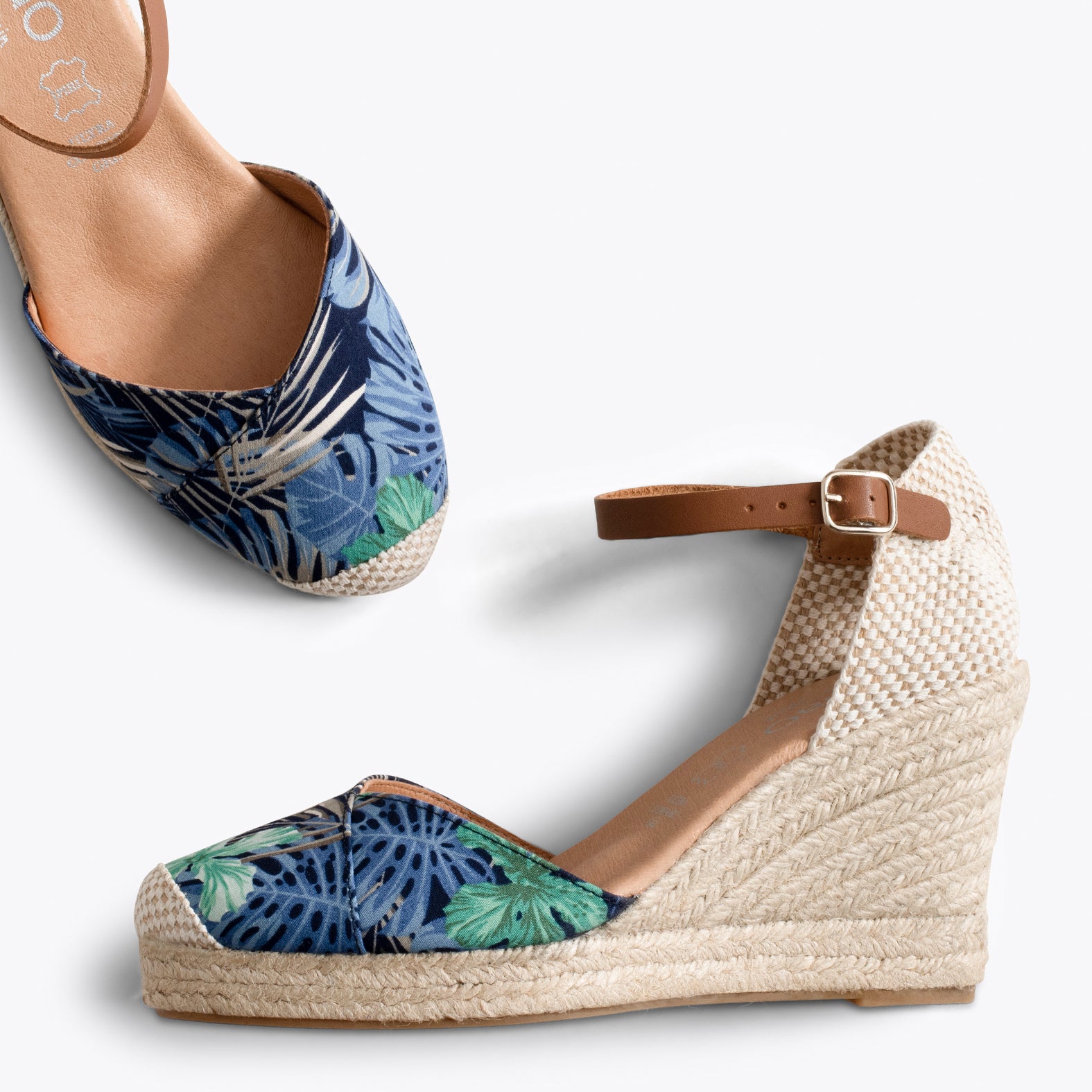 CONIL – tropical BLUE linen espadrille