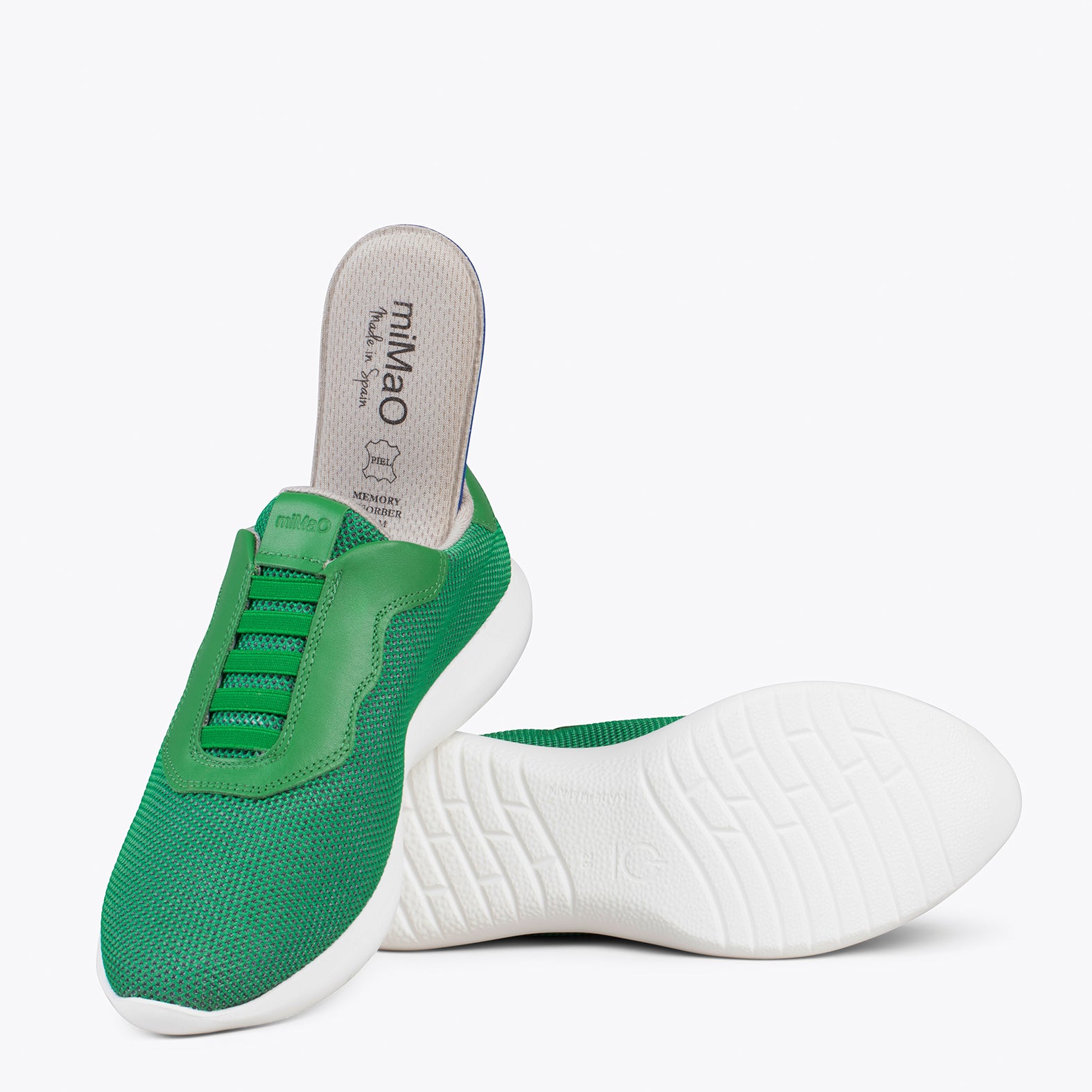 SPORT – GREEN comfortable sock-free sneakers
