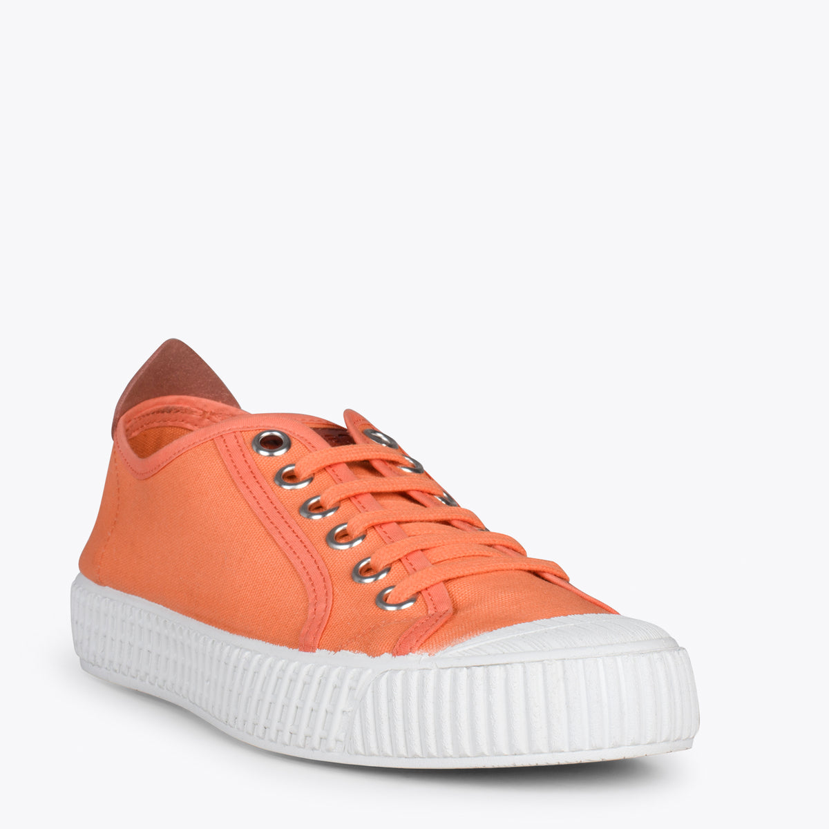 BAMBA – Sapatilhas casuais em lona para mulher LARANJA