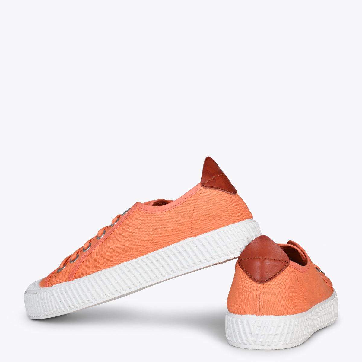 BAMBA – Sapatilhas casuais em lona para mulher LARANJA