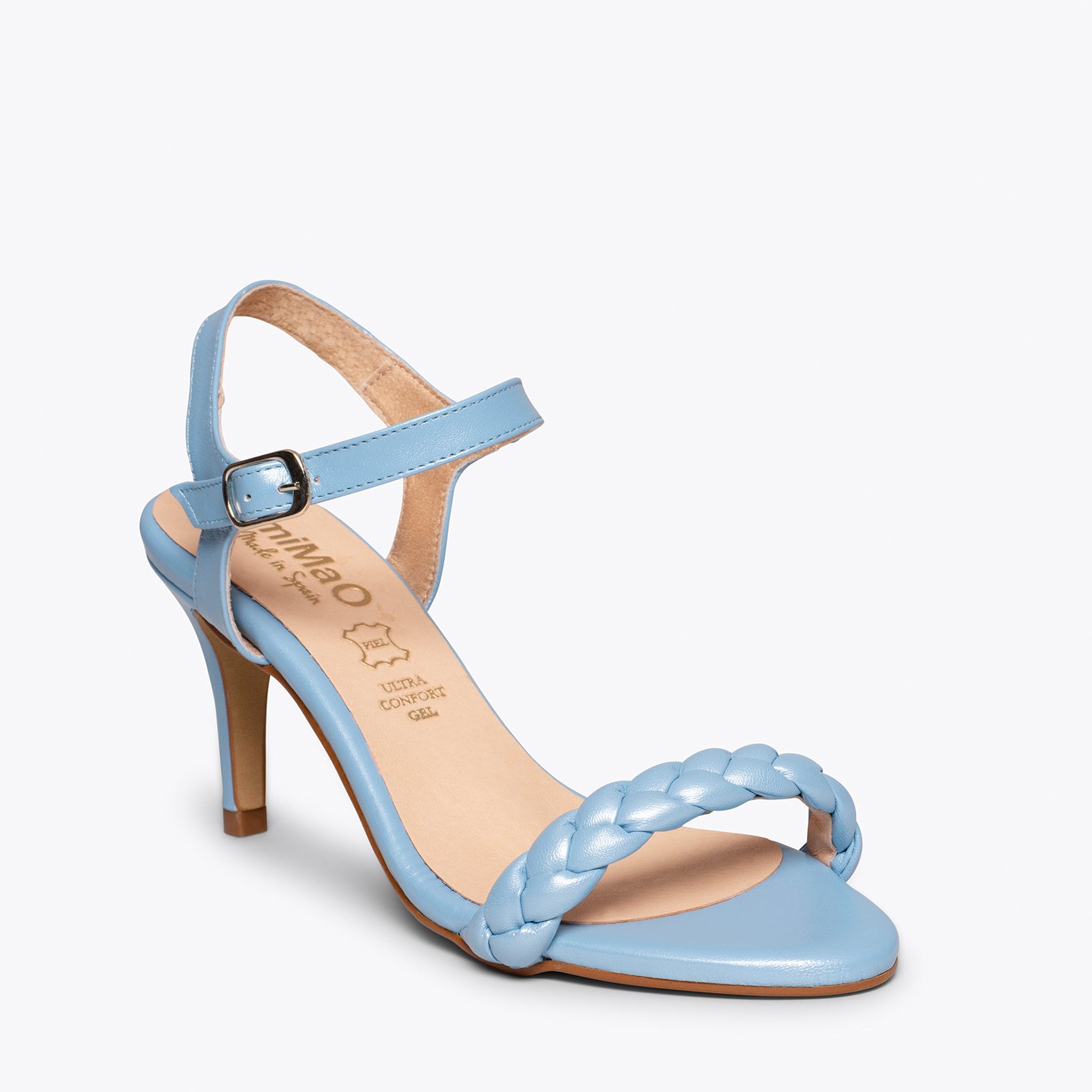 SUNSET - Sandalias AZULES de tacón de aguja elegantes