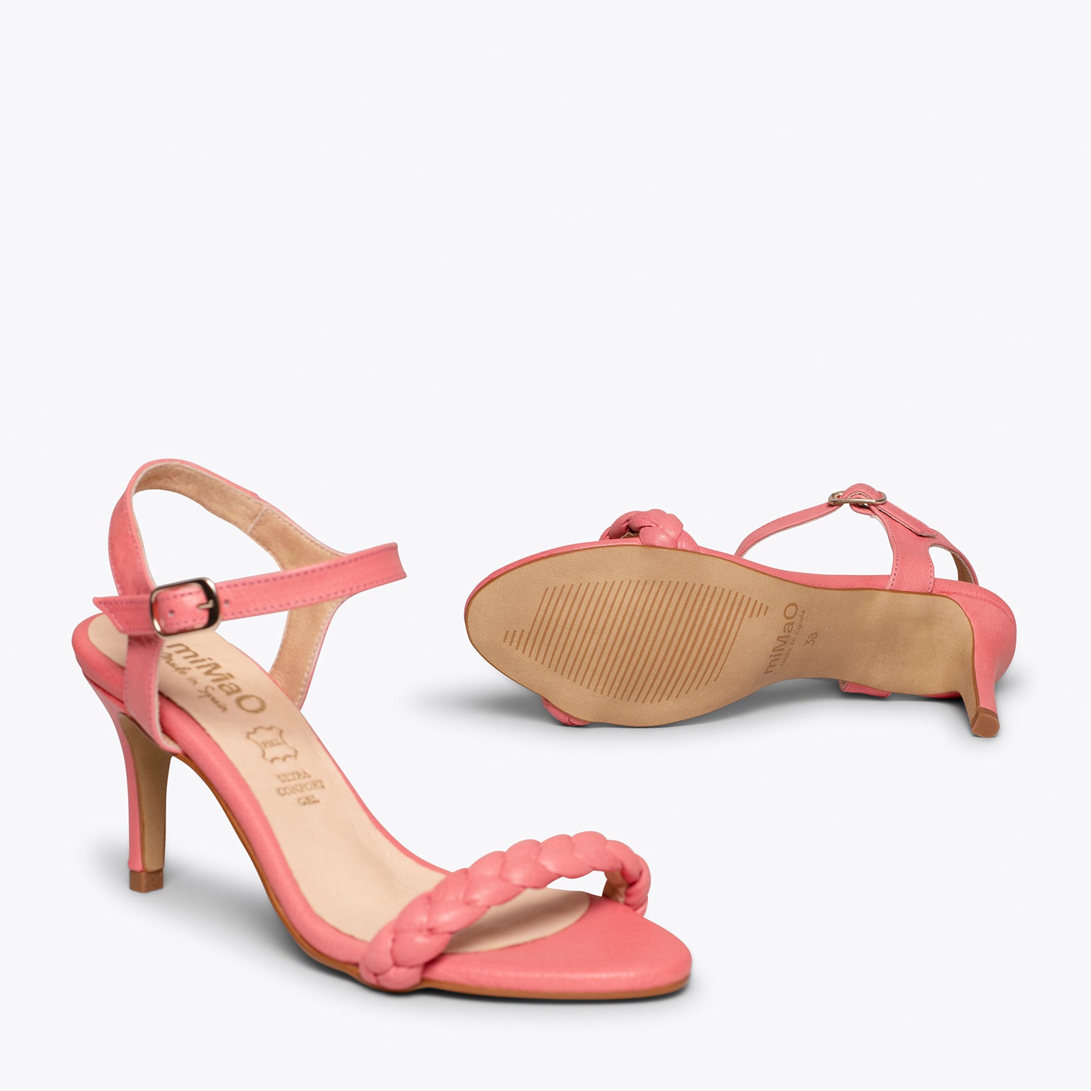 SUNSET Sandalias ROSAS de tacón de aguja elegantes