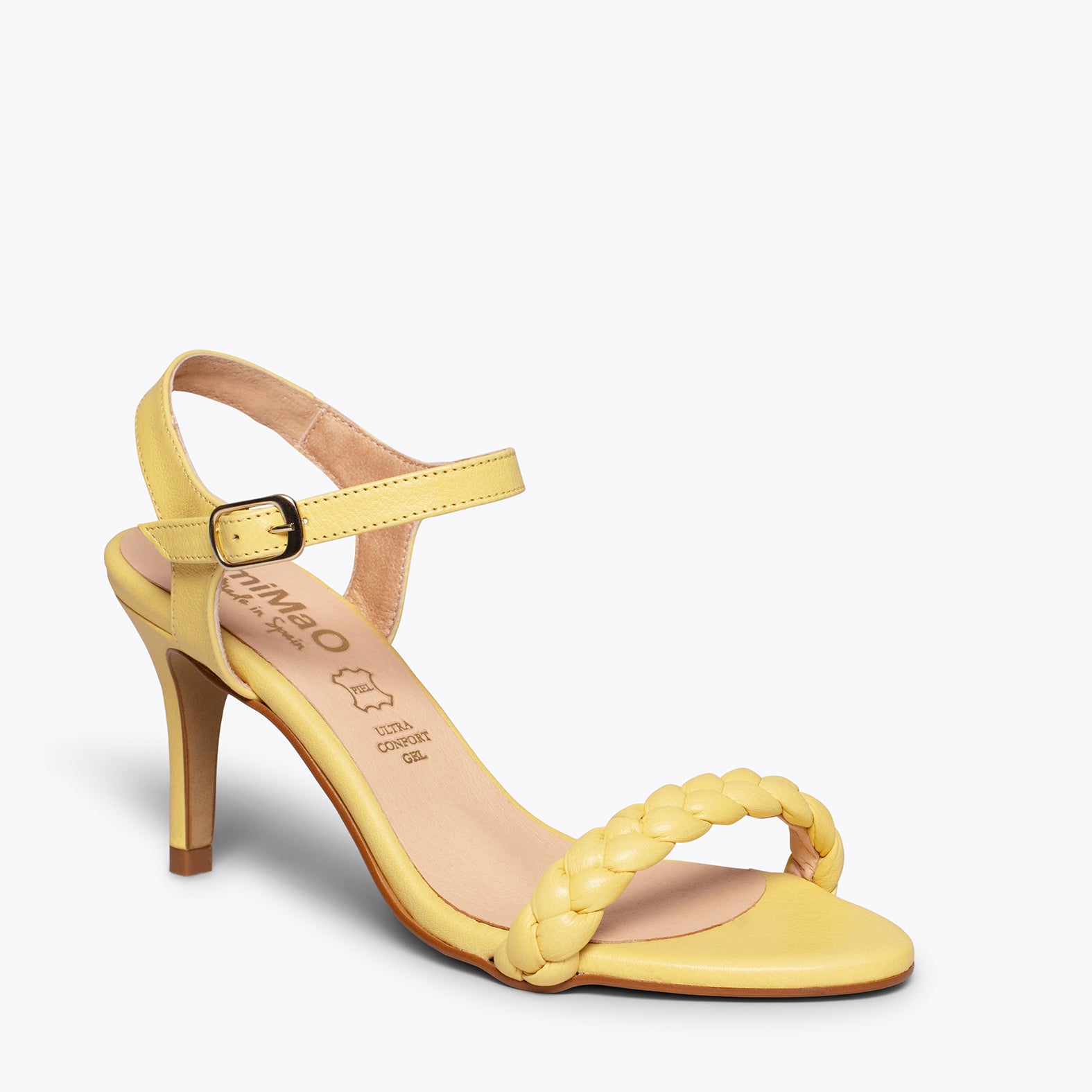 SUNSET Sandalias AMARILLAS de tacón de aguja elegantes
