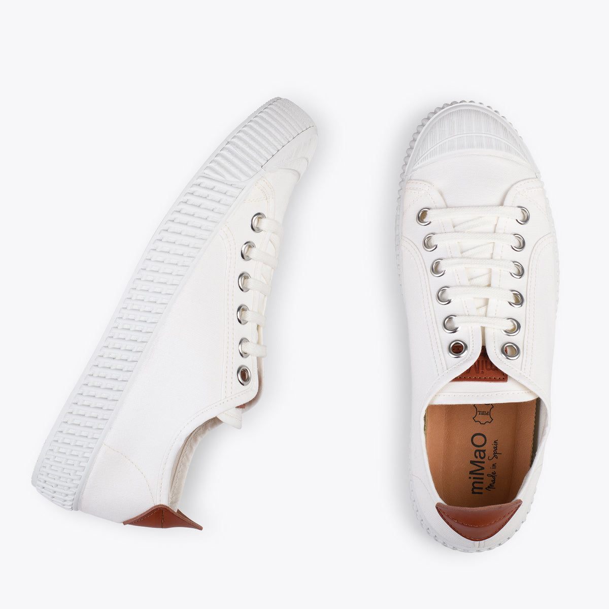 BAMBA – Zapatillas casuals de lona para mujer BLANCO