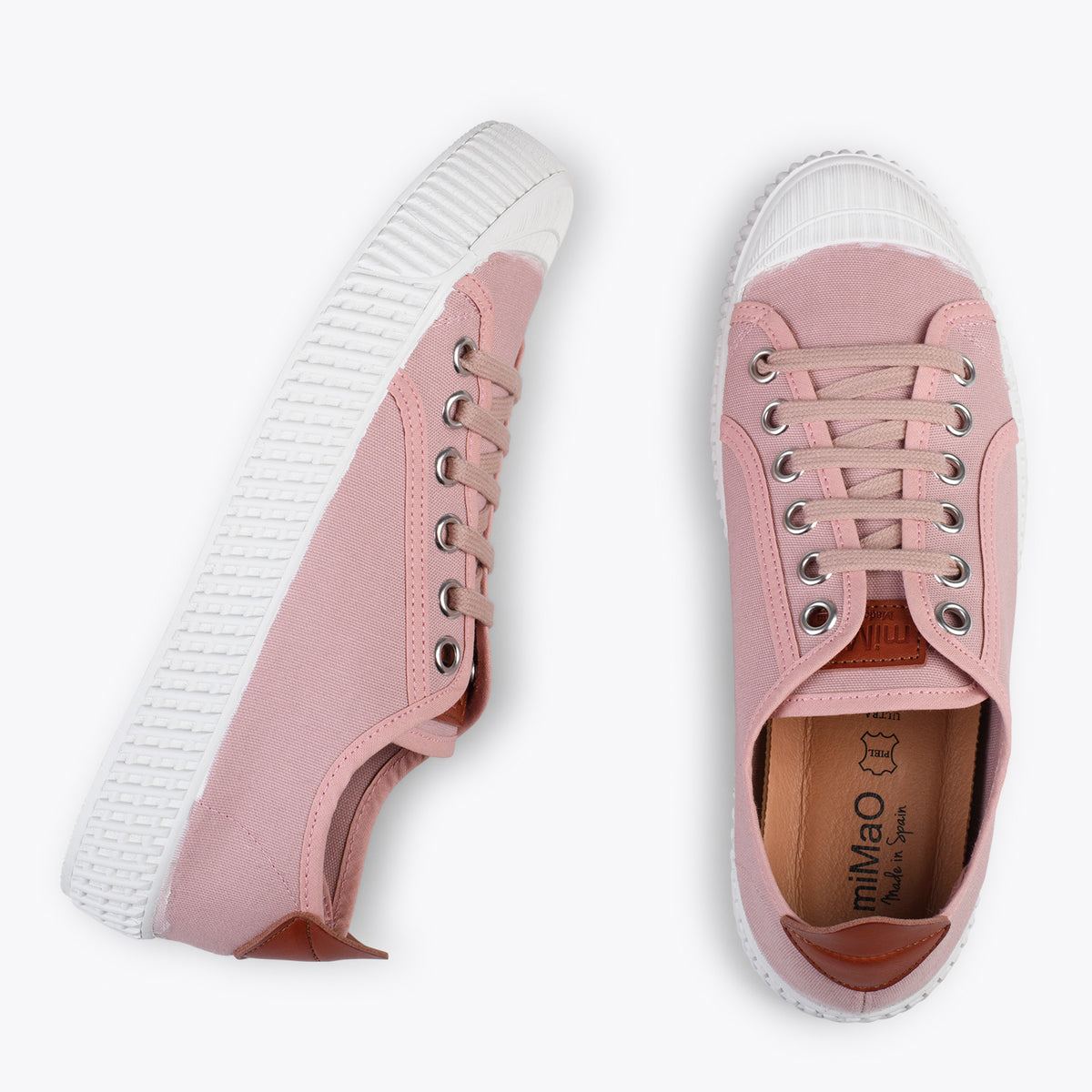 BAMBA – Zapatillas casuals de lona para mujer ROSA