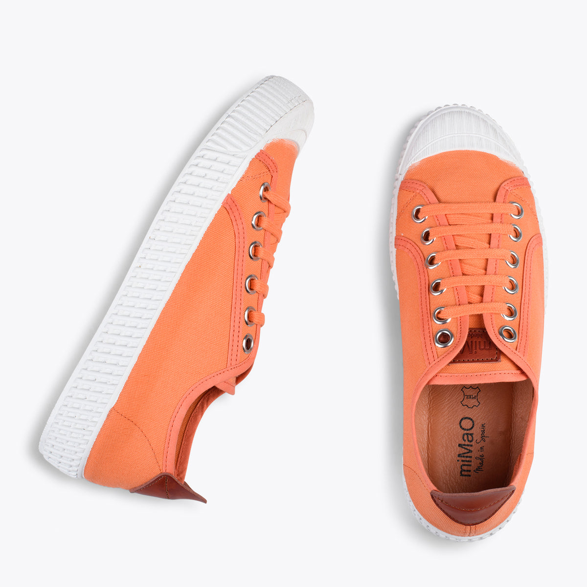 BAMBA – Sapatilhas casuais em lona para mulher LARANJA