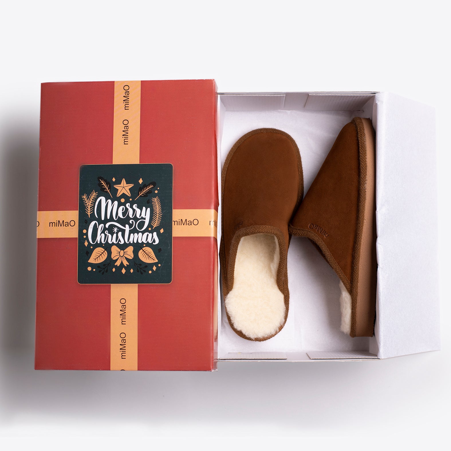 DREAM HOME- Pantoufle CAMEL avec laine