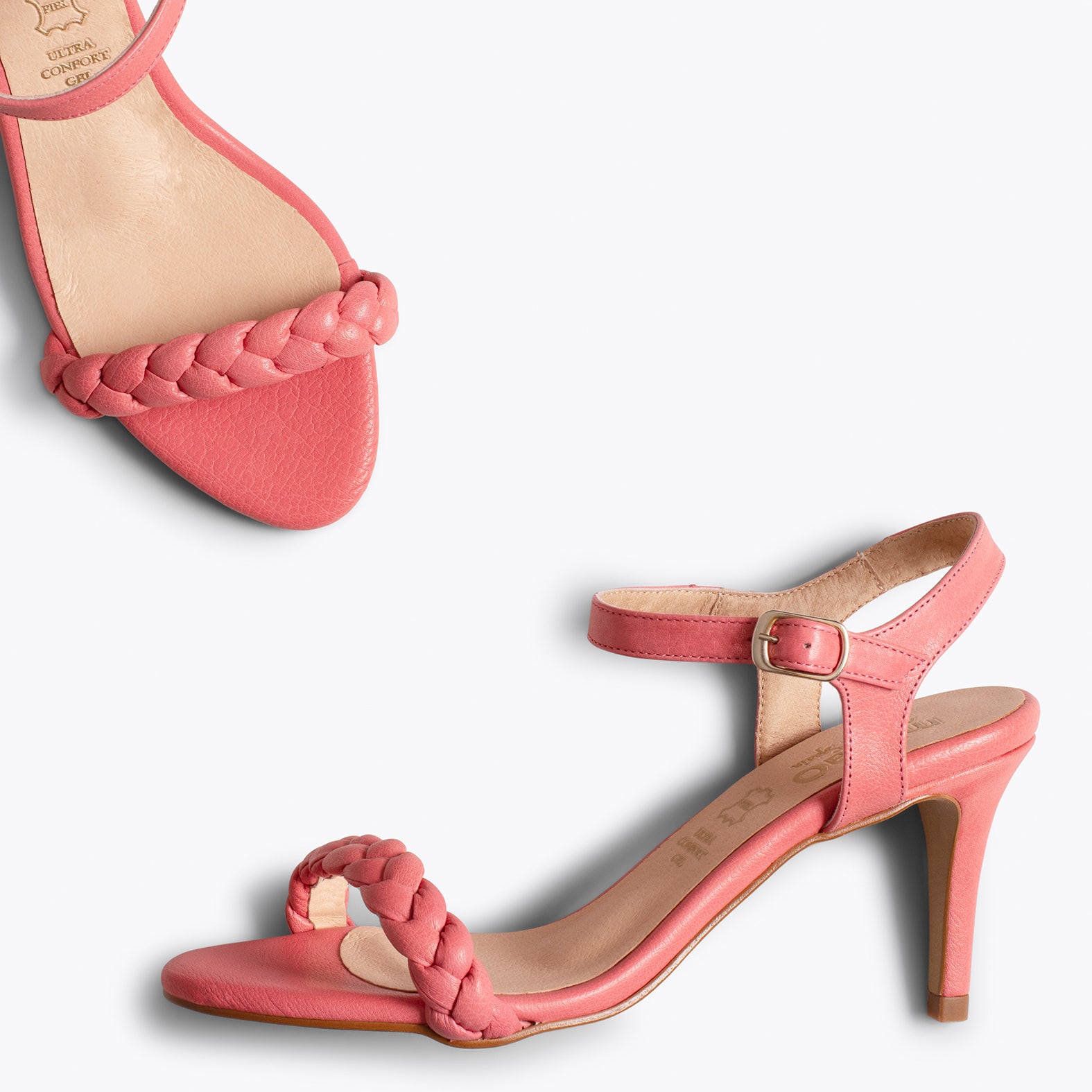 SUNSET Sandalias ROSAS de tacón de aguja elegantes