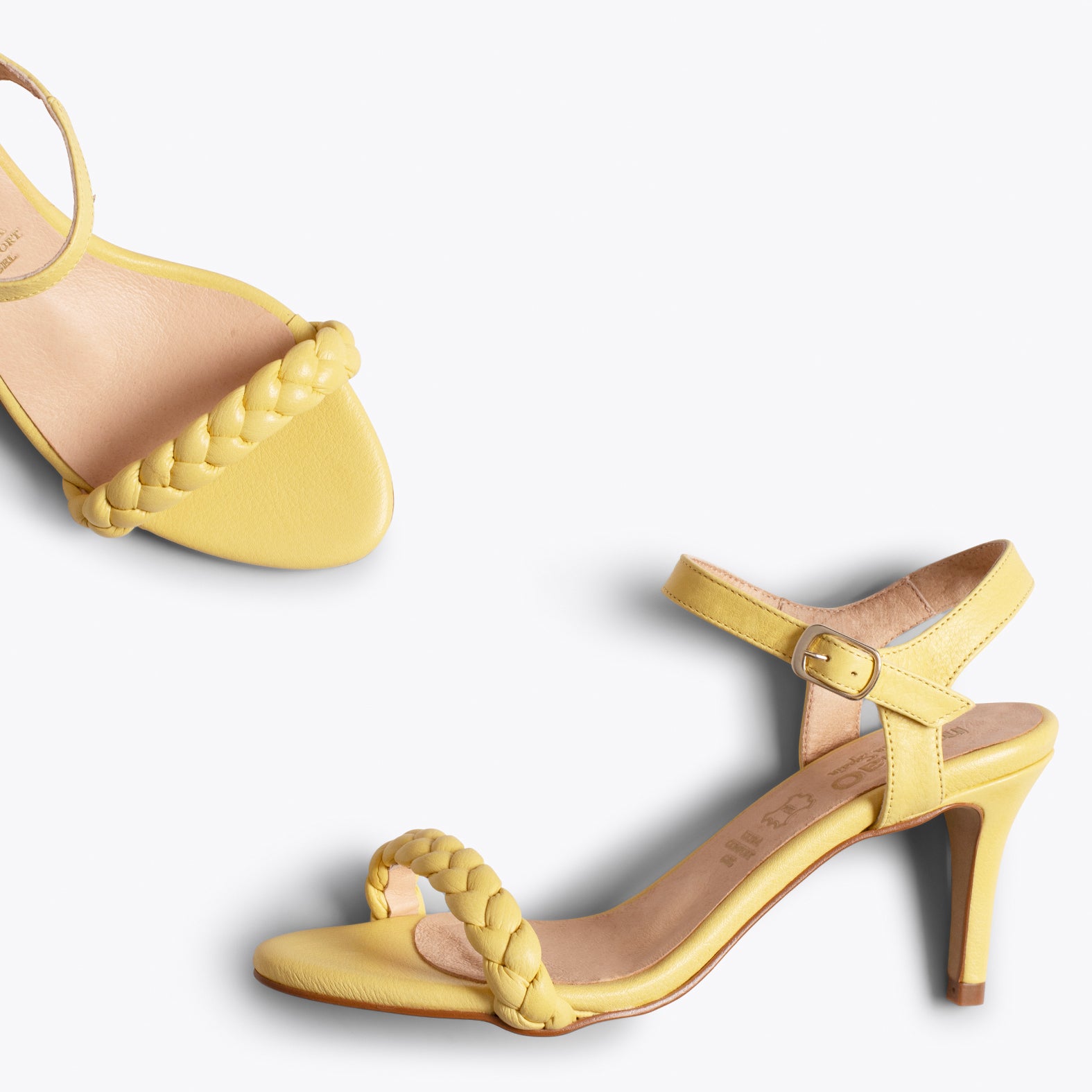 SUNSET Sandalias AMARILLAS de tacón de aguja elegantes