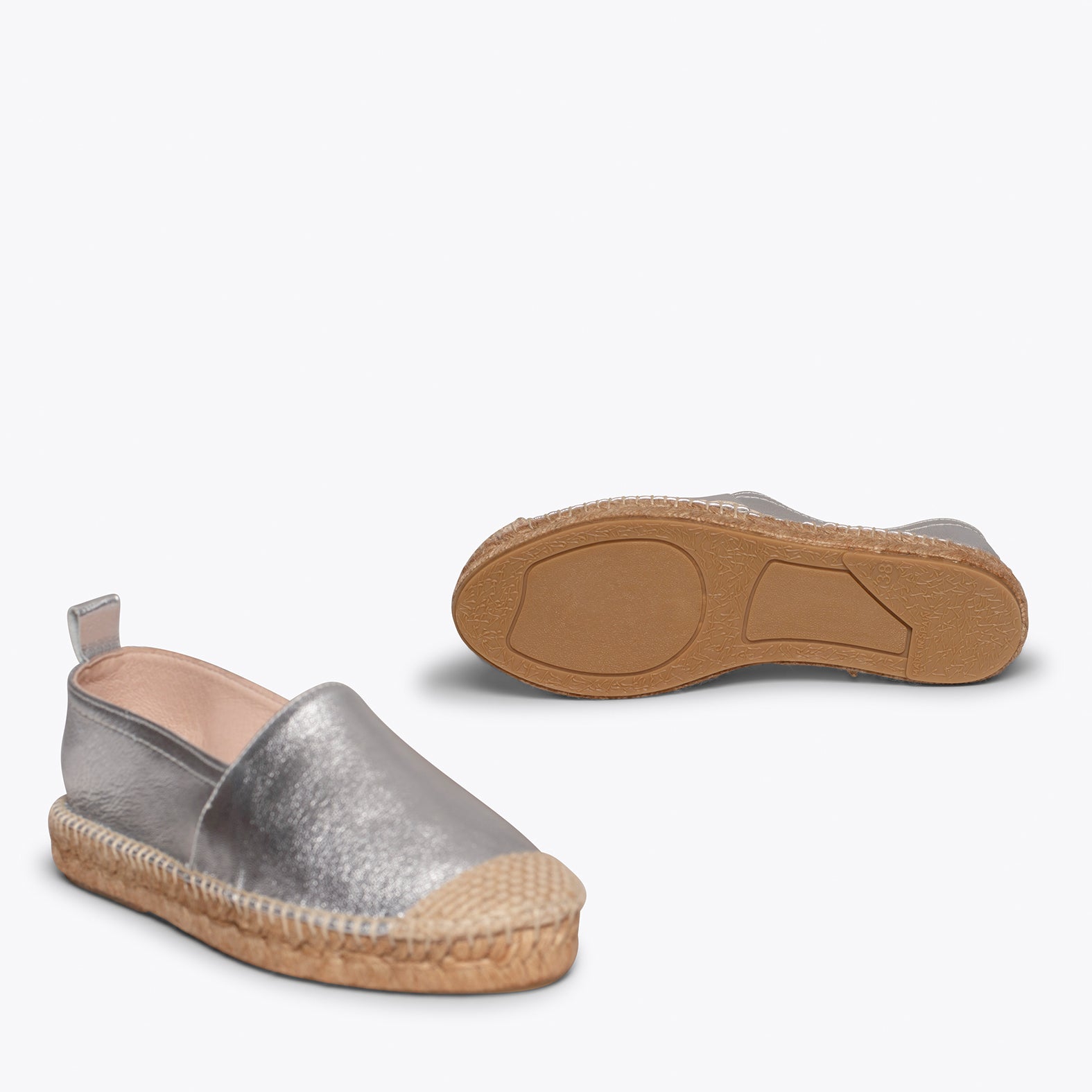 ESPADRILLES - Modèle espadrille ARGENTÉ pour femme