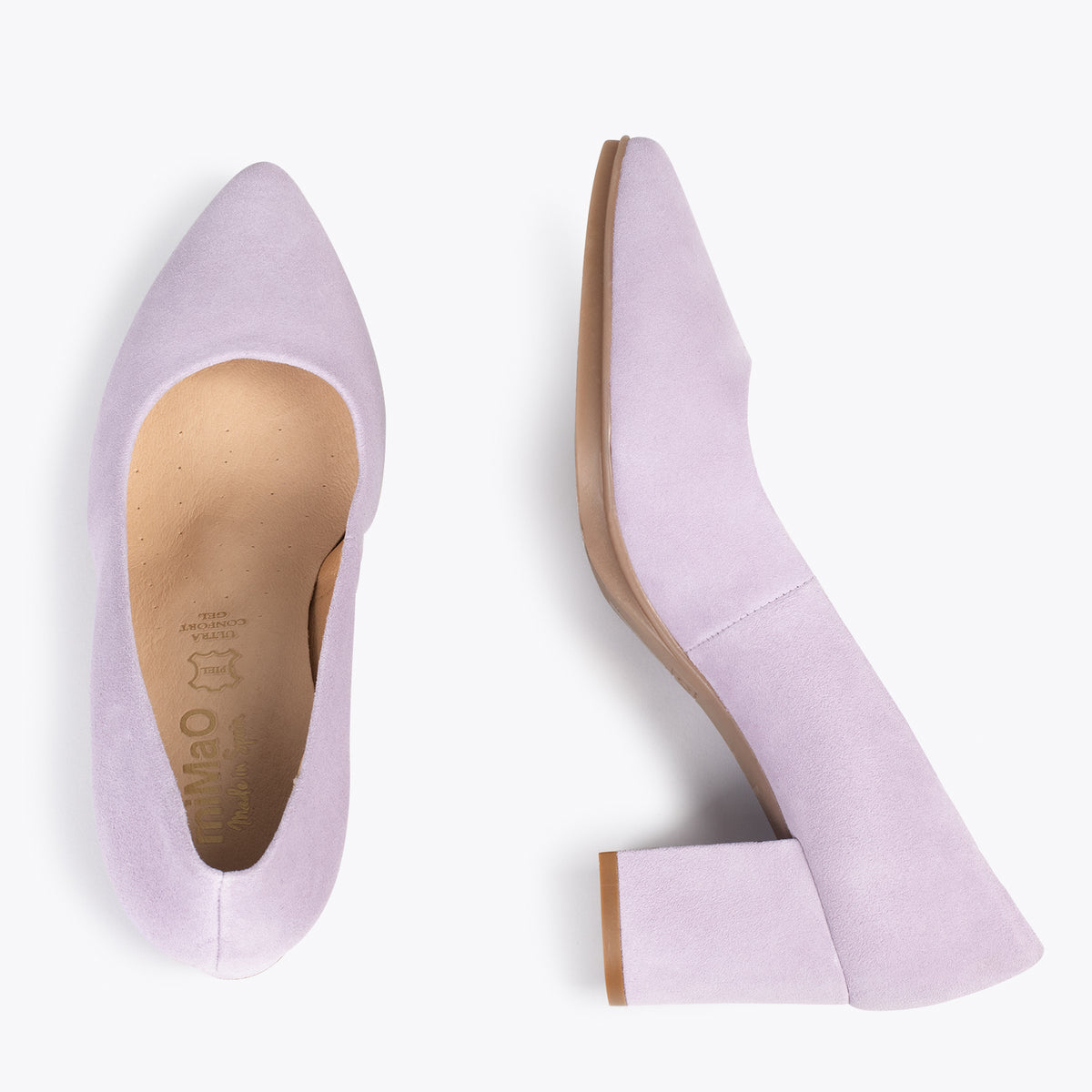 URBAN S - Zapatos de tacón medio de ante LILA