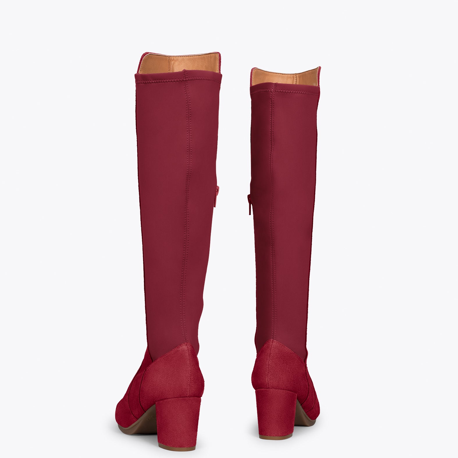 SUNSET – Botas de tacón elásticas GRANATE - miMaO ®