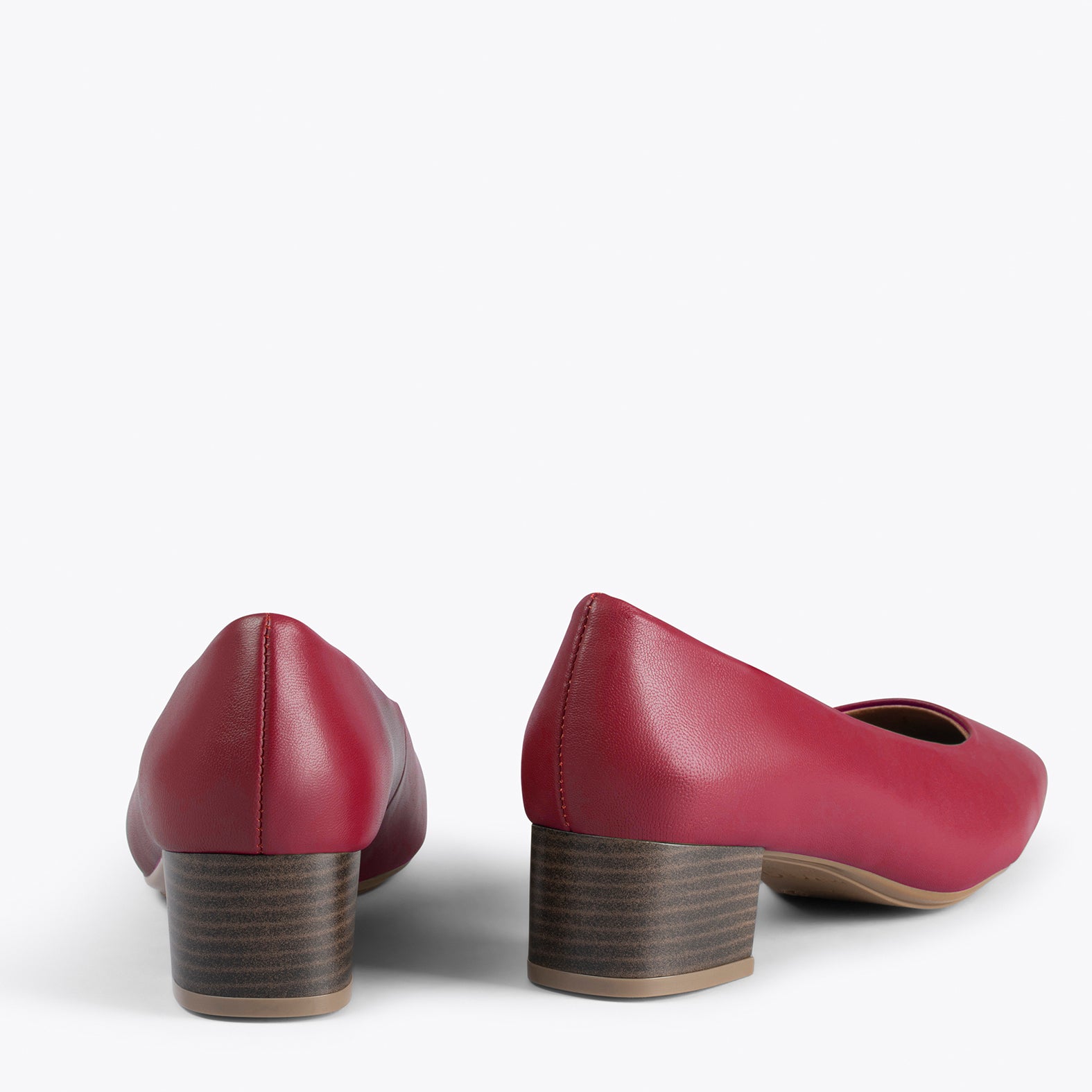 URBAN LADY - Zapatos de tacón bajo de napa GRANATE - miMaO ®