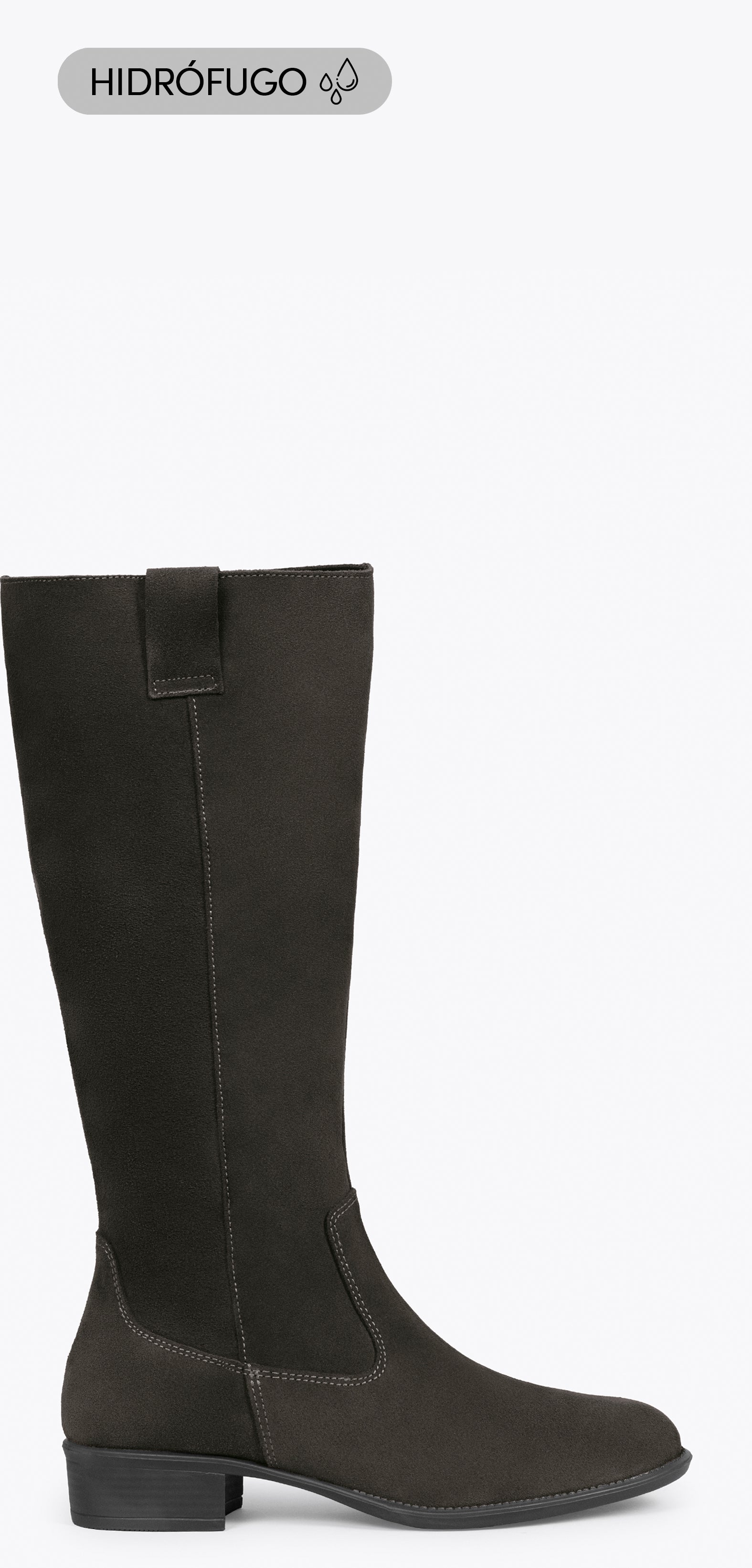 TEXAS Botas GRISES de tacón bajo - miMaO ®