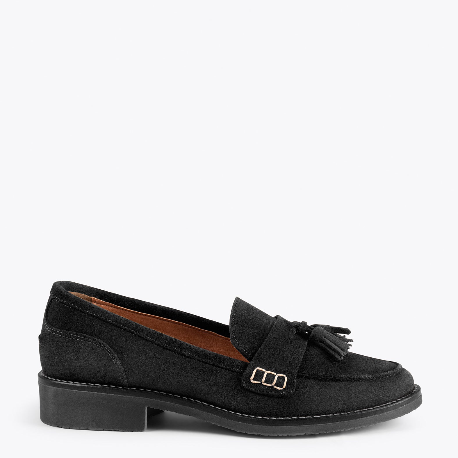 CASTELLANO – BLACK moccasin with tassel