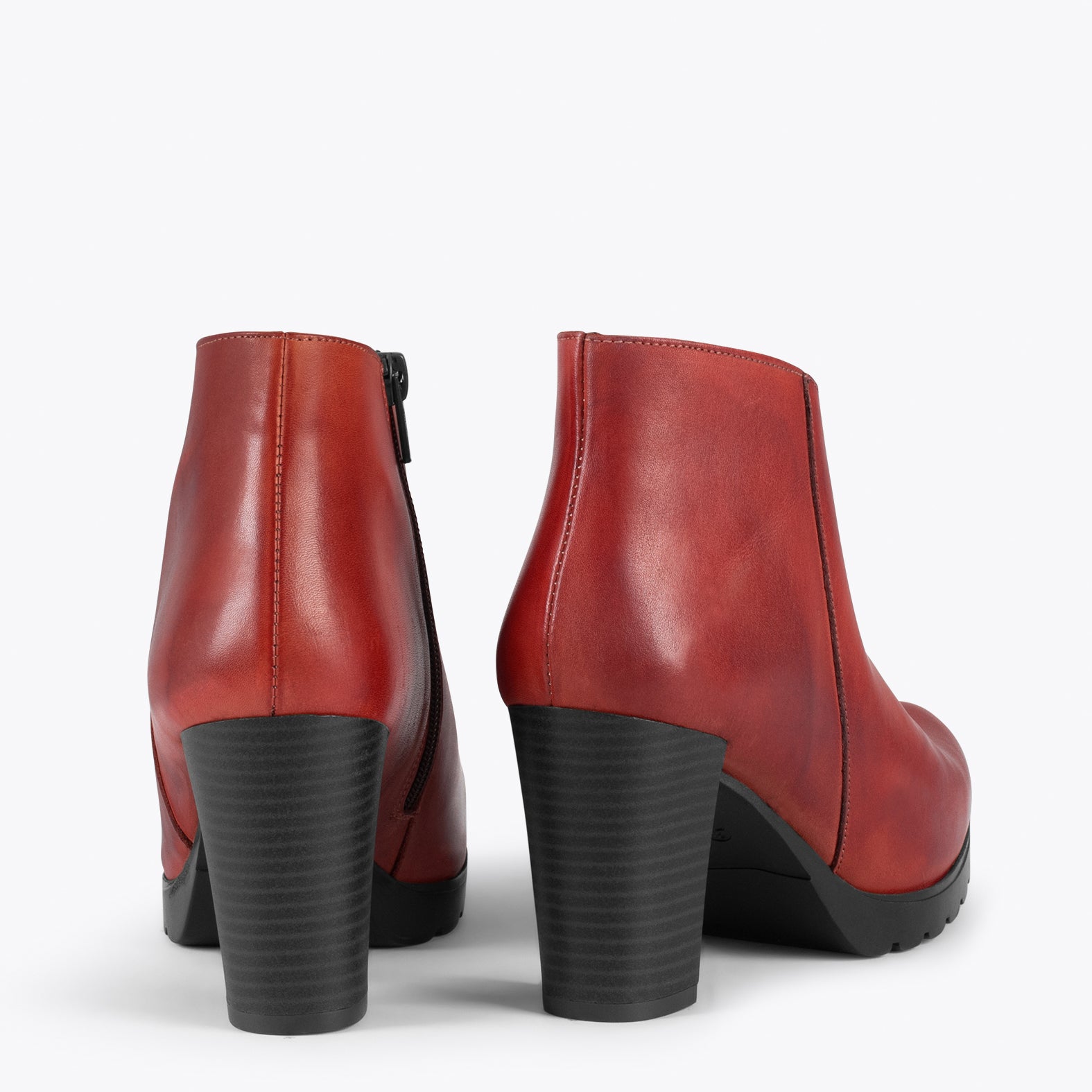 CLASSIC - Bottines pour femme à talon BORDEAUX
