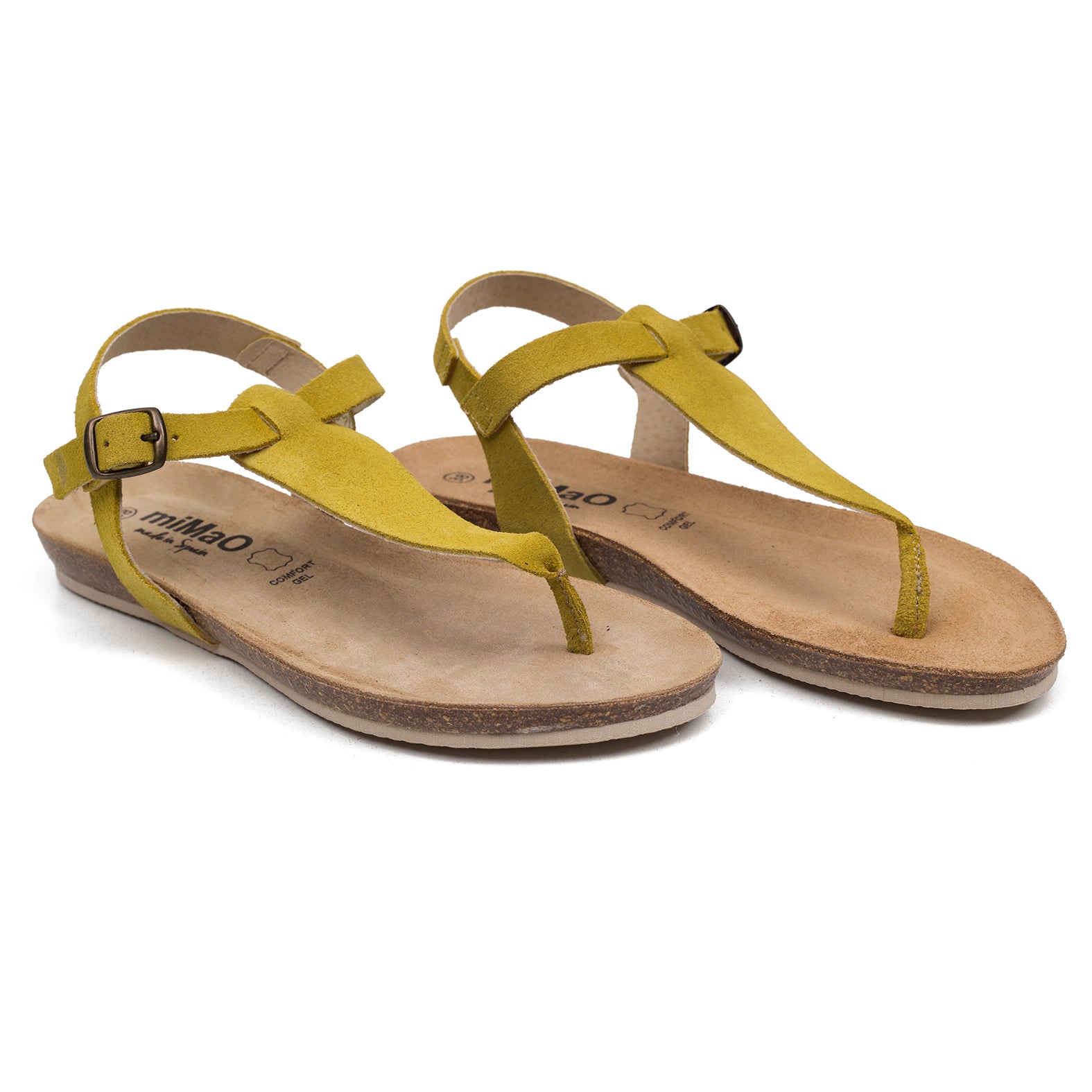 BIO GREEN - Sandalia plana AMARILLO - miMaO ShopOnline