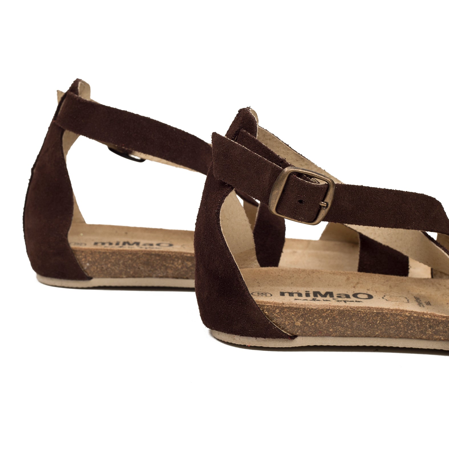 CRUZADA BIO - Sandalia plana BIO cruzada MARRÓN