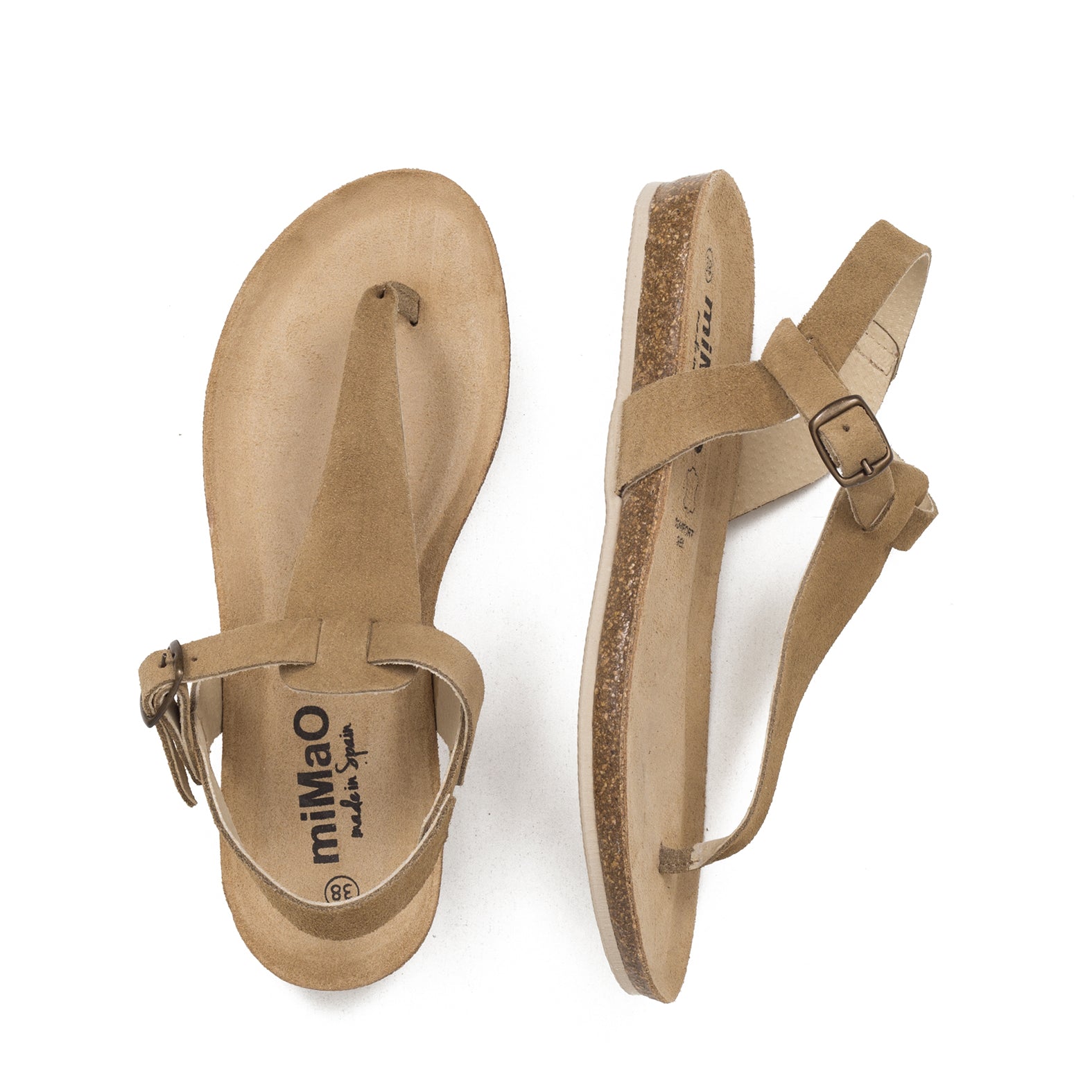 BIO GREEN - Sandalia plana BEIGE - miMaO ShopOnline