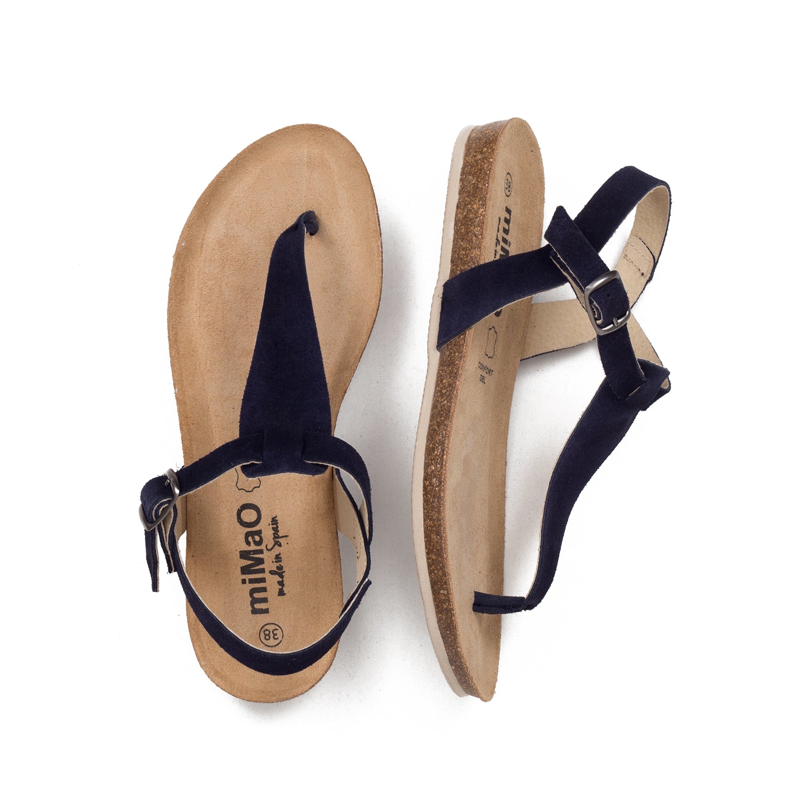 BIO GREEN - Sandalia plana AZUL MARINO - miMaO ShopOnline