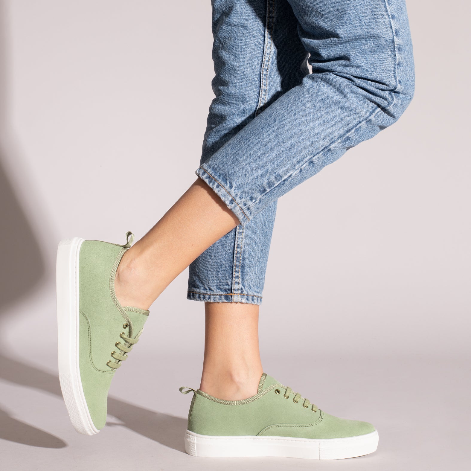 WANDER Zapatillas con plataforma de mujer VERDE